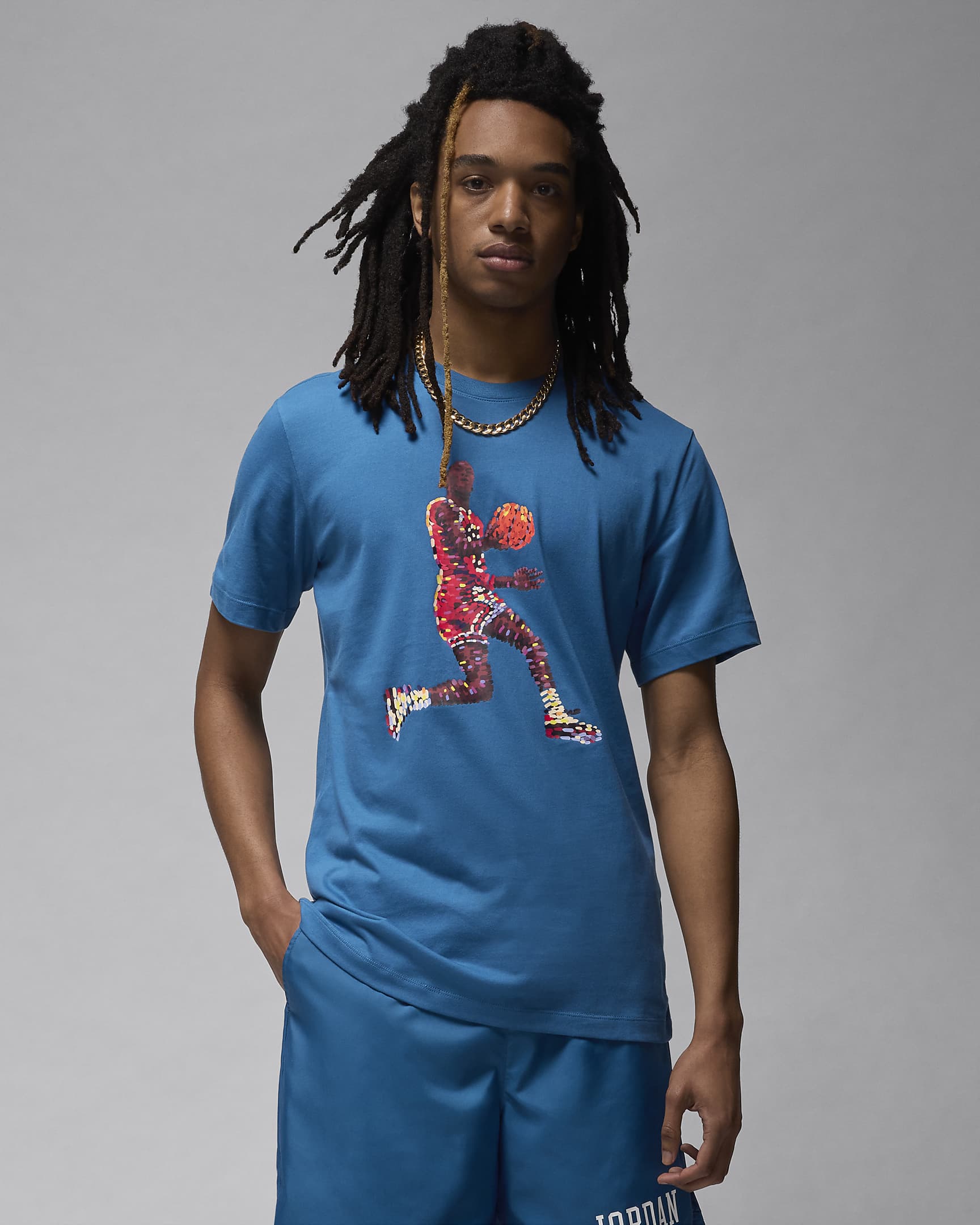 Jordan Flight Essentials Men's T-Shirt - Industrial Blue/Black
