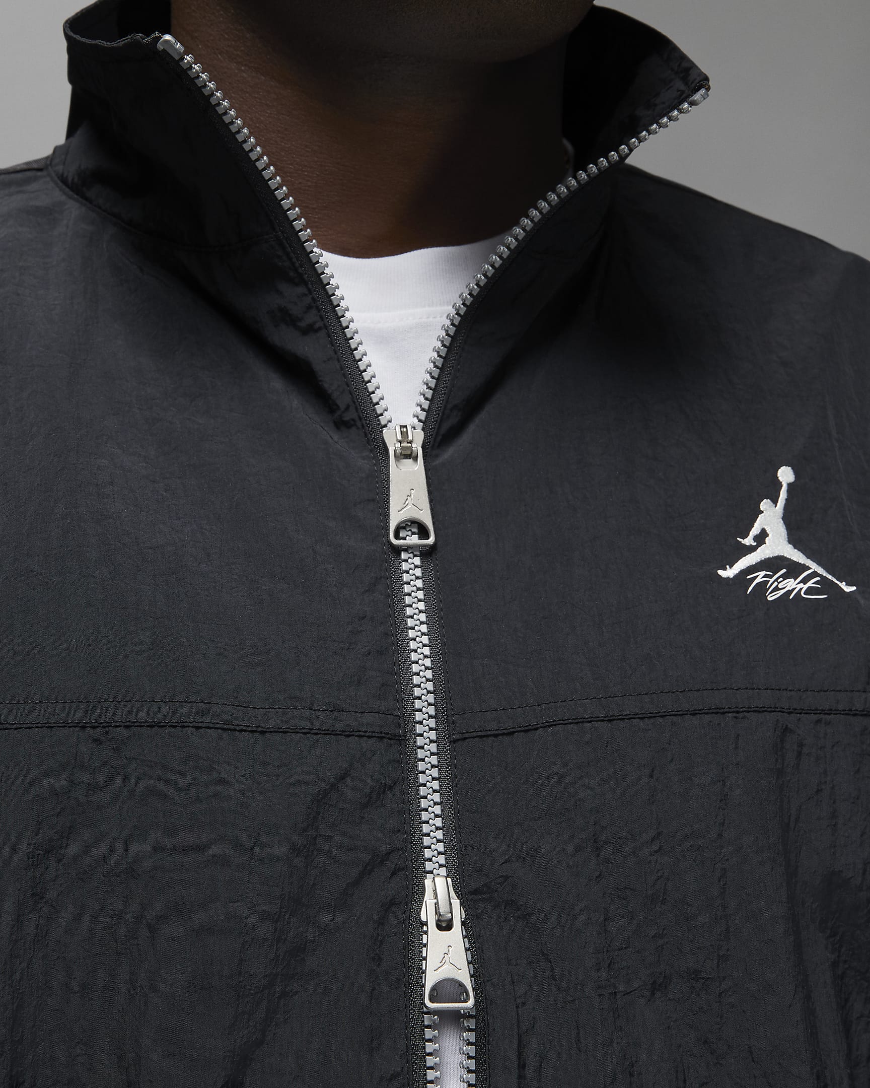 Jordan Essentials Men's Warm-Up Jacket - Black/Black/Sail