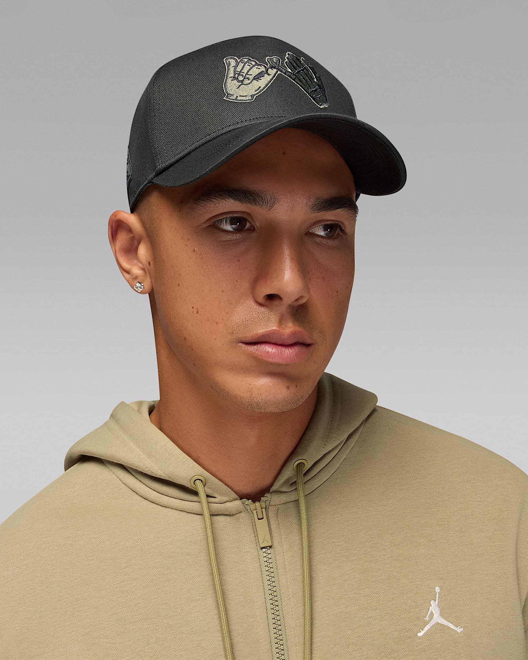 Gorra con estructura Jordan Rise - Gris humo oscuro/Horizonte jade