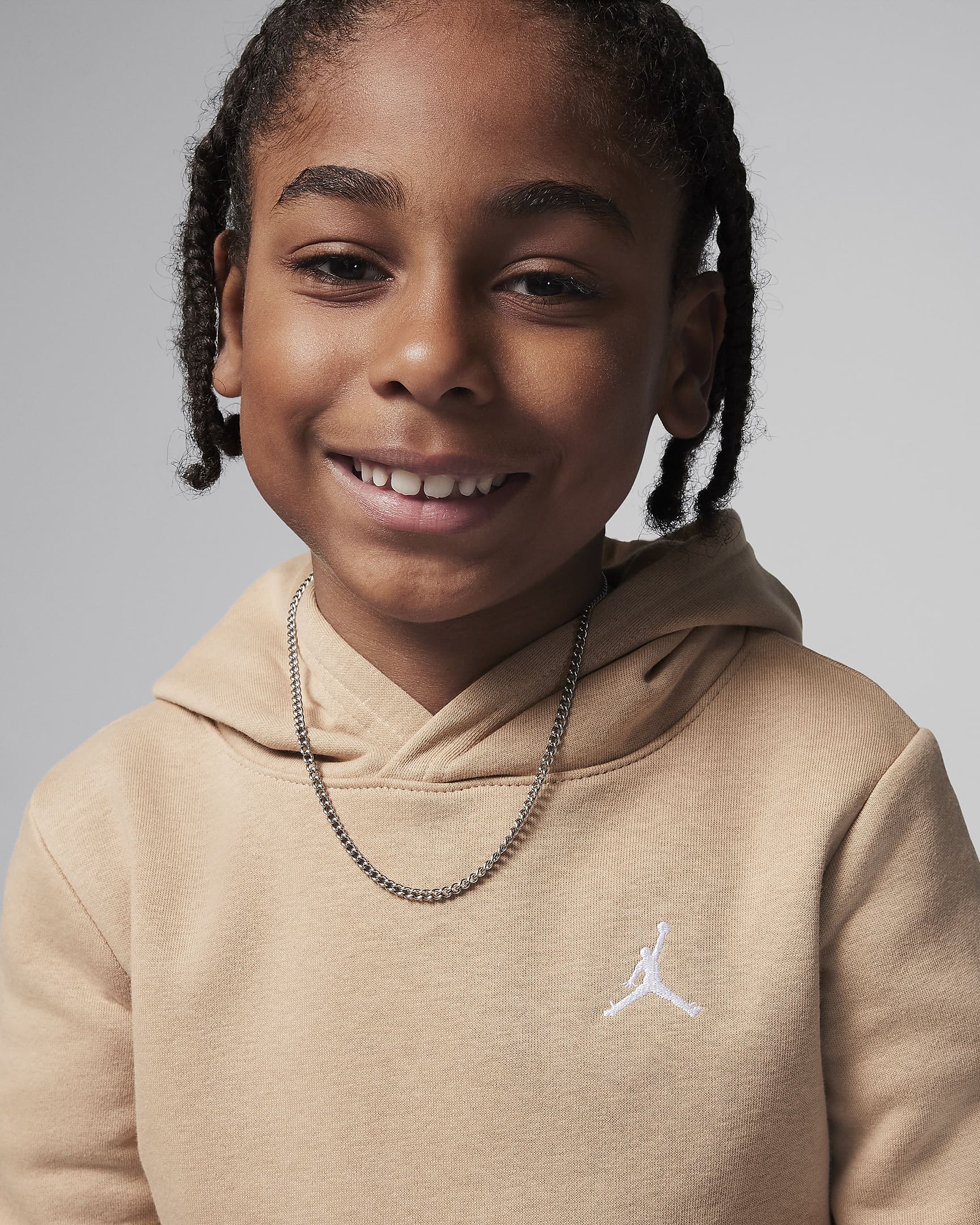 Jordan MJ Brooklyn Fleece Little Kids' 2-Piece Pullover Hoodie Set - Hemp