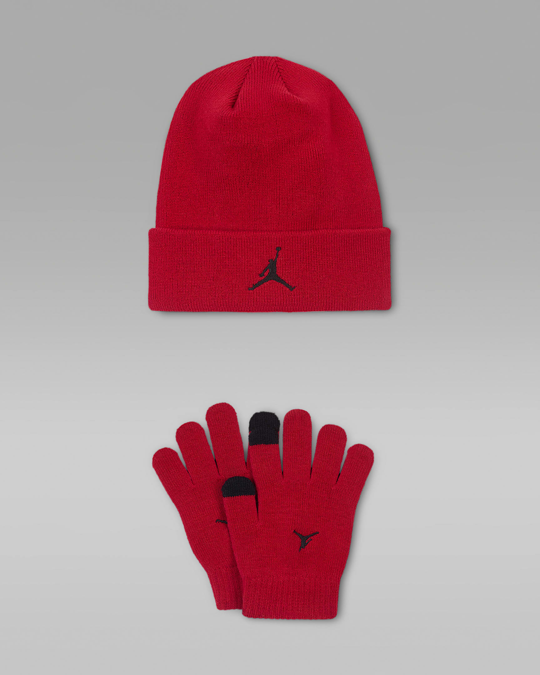 Jordan Essentials Big Kids' 2-Piece Beanie Set - Gym Red