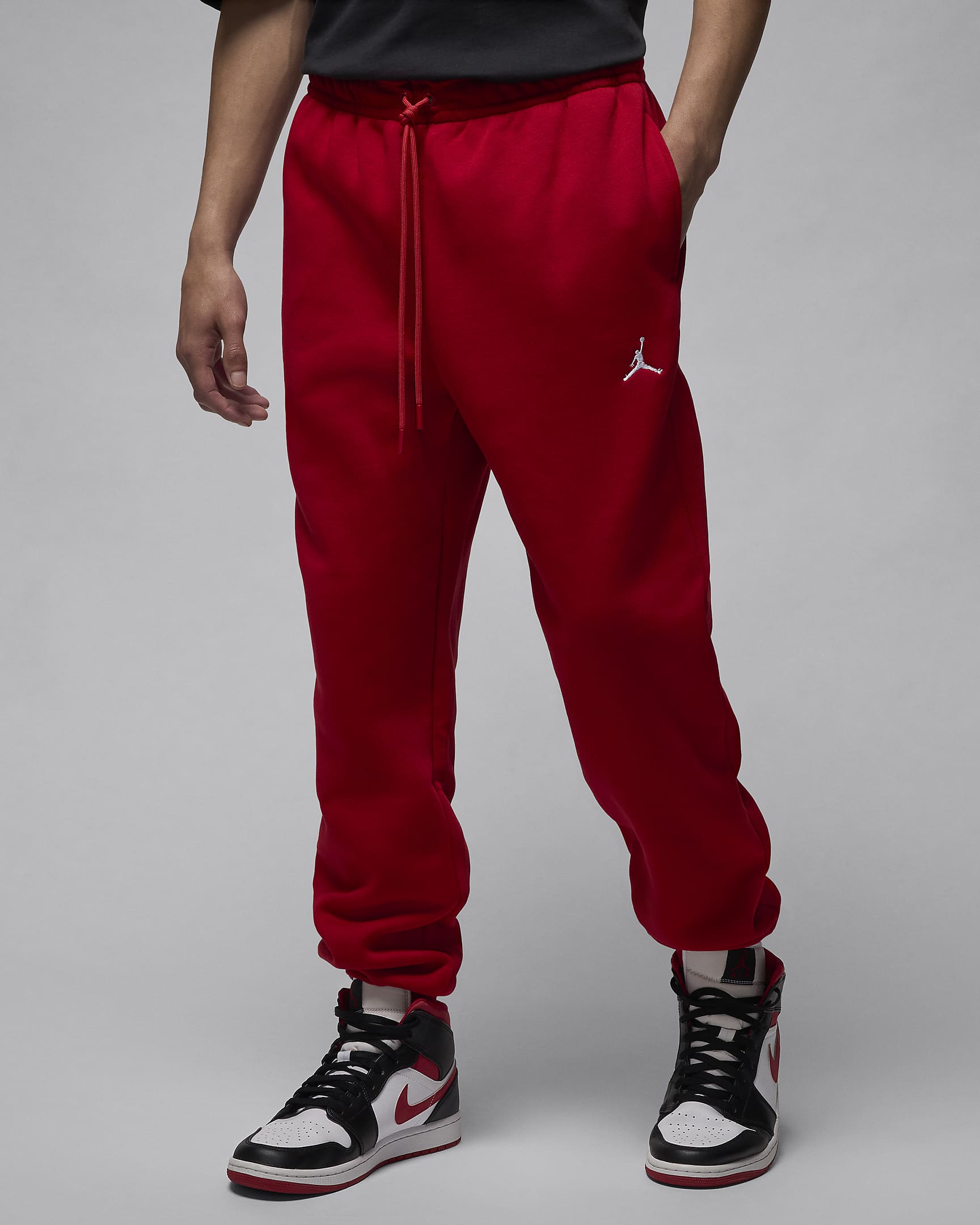 Pantaloni Jordan Brooklyn Fleece – Uomo - Gym Red/Bianco