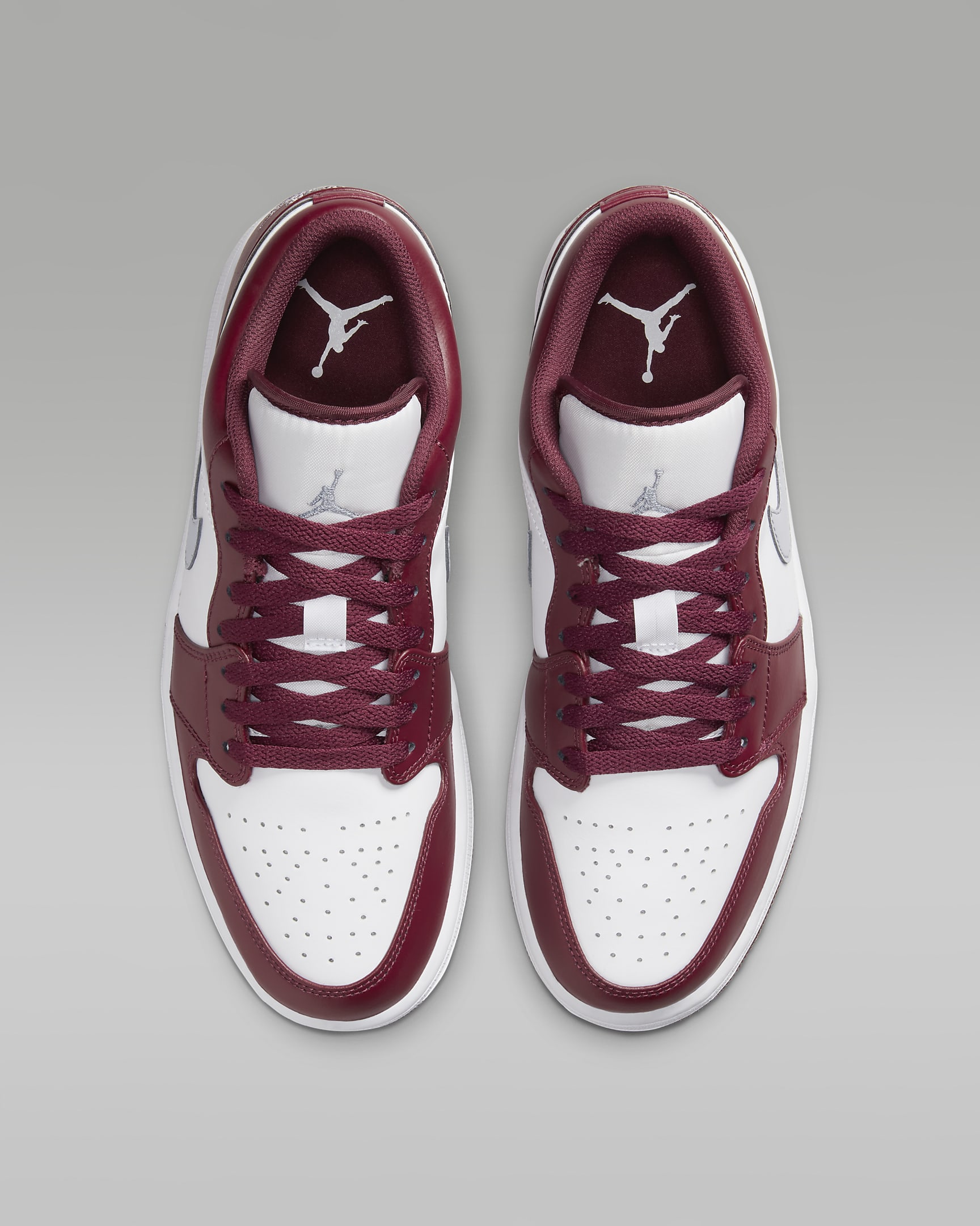 Air Jordan 1 Low Men's Shoes - Cherrywood Red/White/Cement Grey