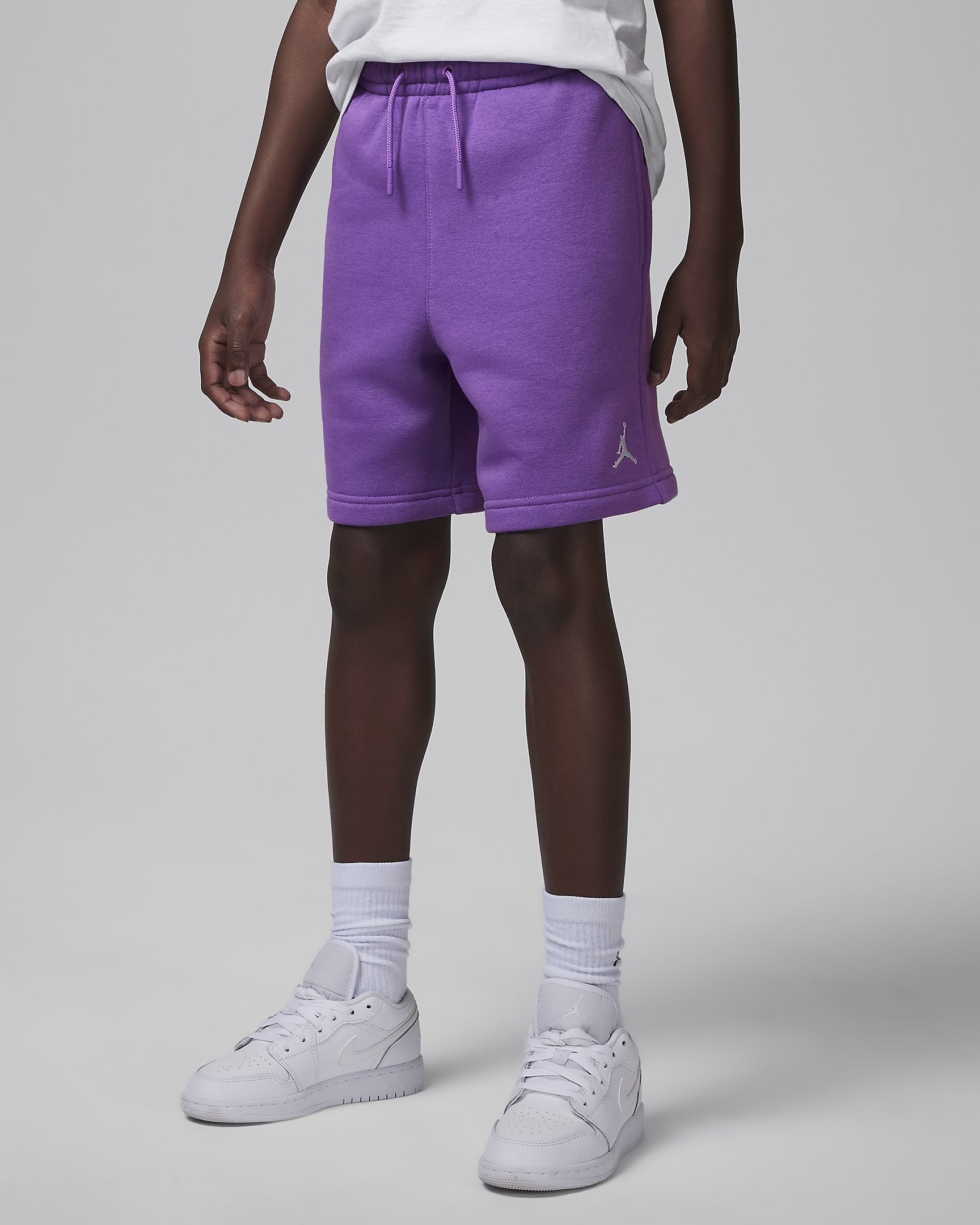 Jordan MJ Brooklyn Fleece Essentials Big Kids' Shorts - Black Raspberry