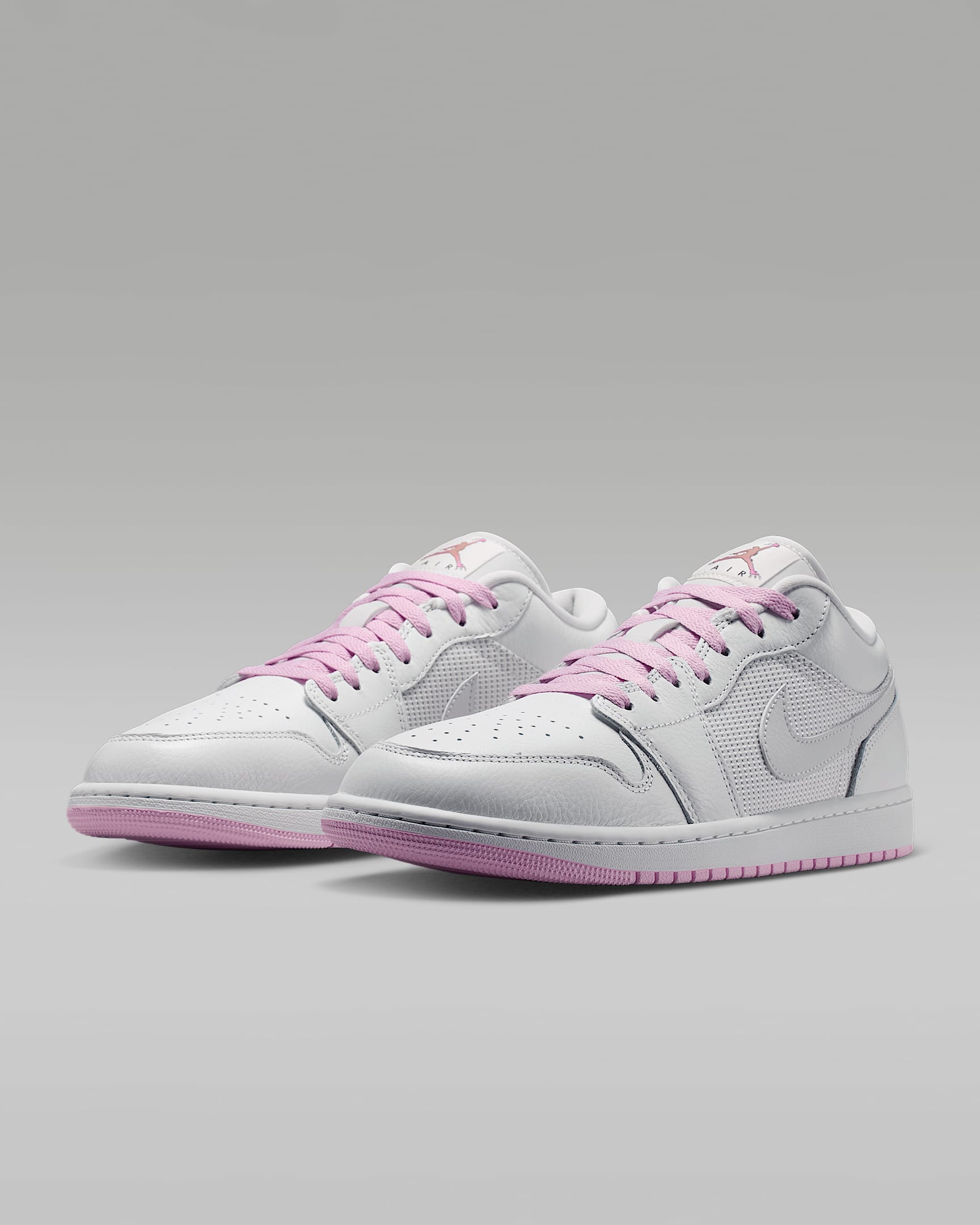Air Jordan 1 Low SE Men's Shoes - Summit White/Light Arctic Pink/Silver