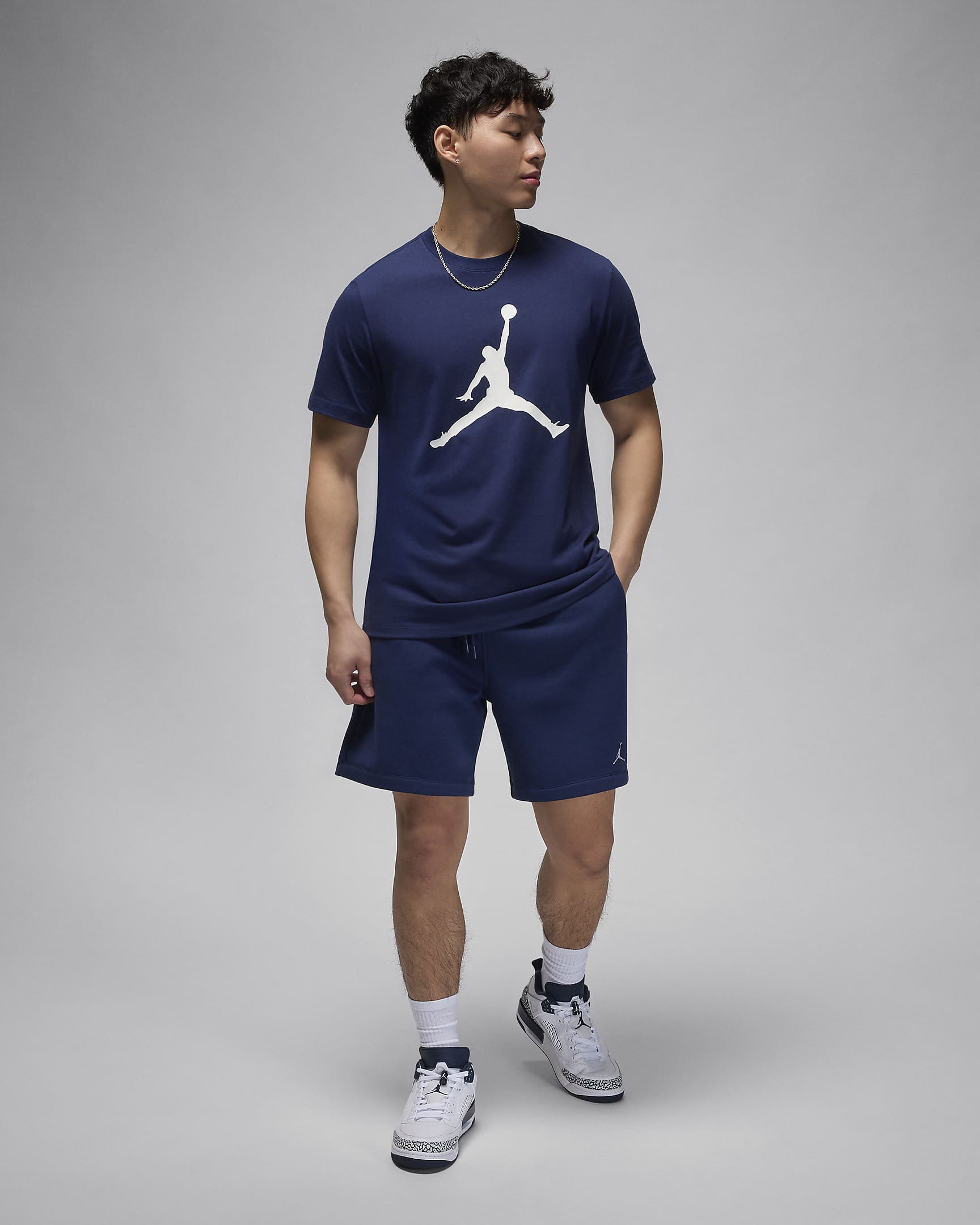 Pánské tričko Jordan Jumpman - Midnight Navy/Bílá