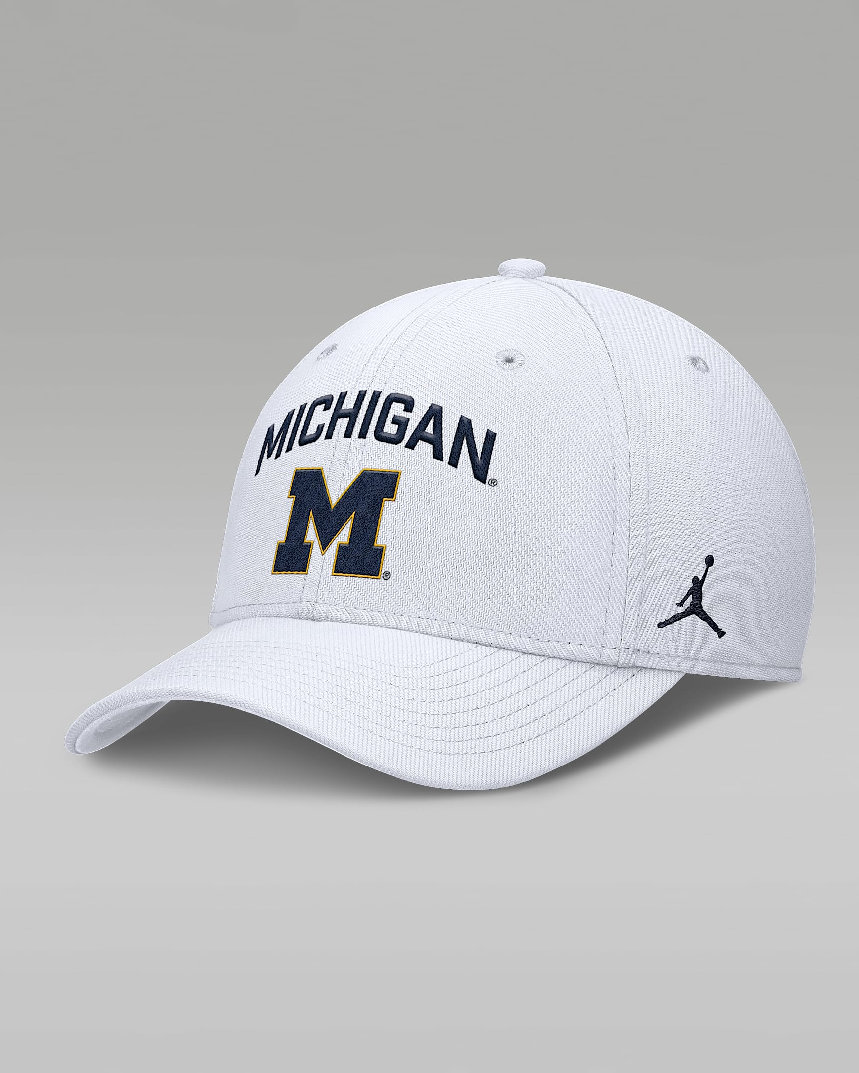 Michigan On-Field Rise Swoosh Men's Jordan Brand Dri-FIT College Hat - White