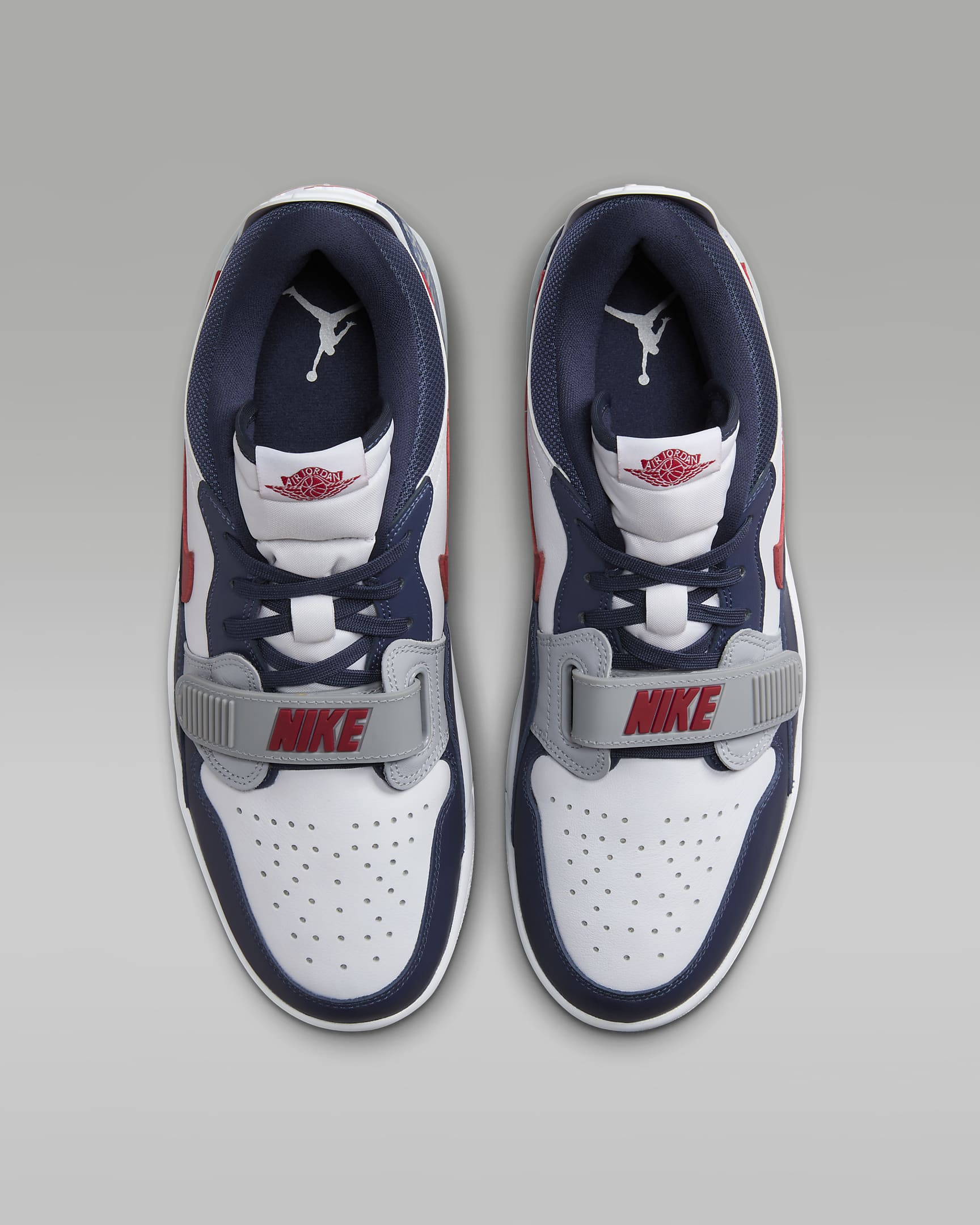 Sapatilhas Air Jordan Legacy 312 Low para homem - Branco/Midnight Navy/Cinzento Wolf/Vermelho Varsity