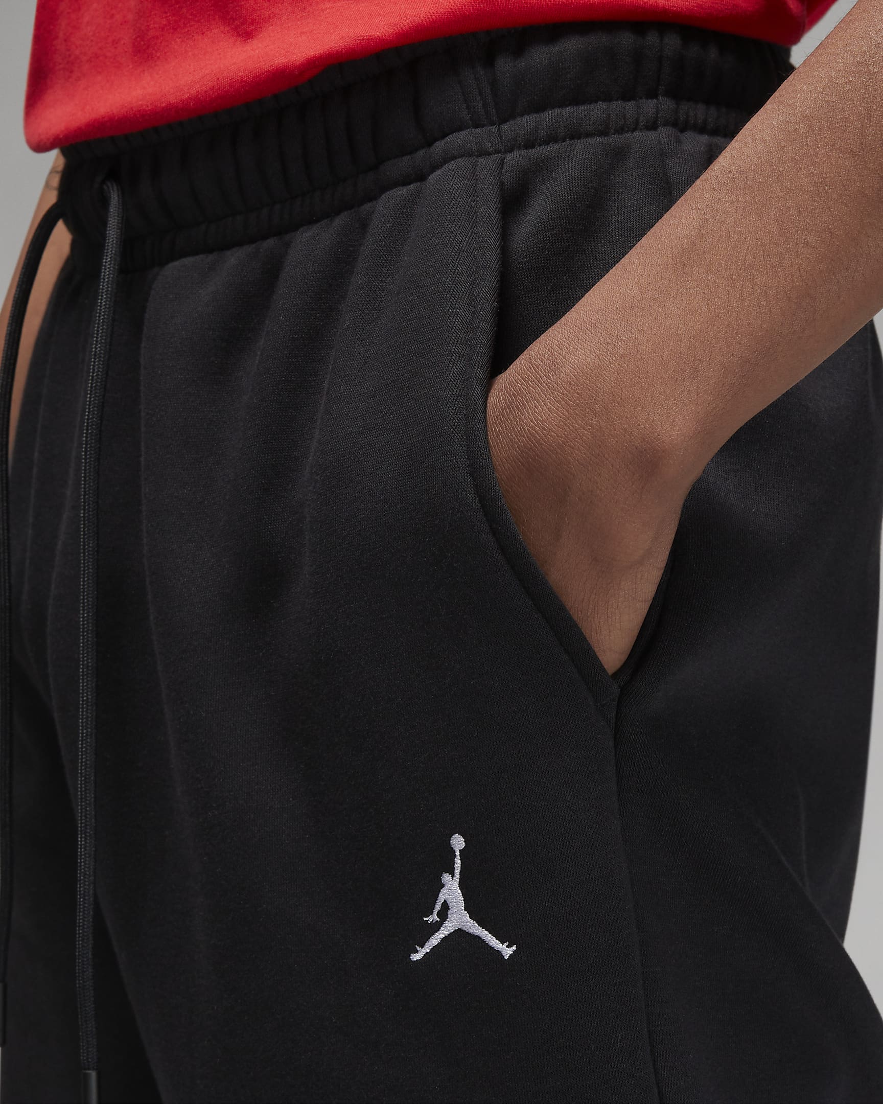 Jordan Brooklyn Fleece Men's Tracksuit Bottoms - Black/White