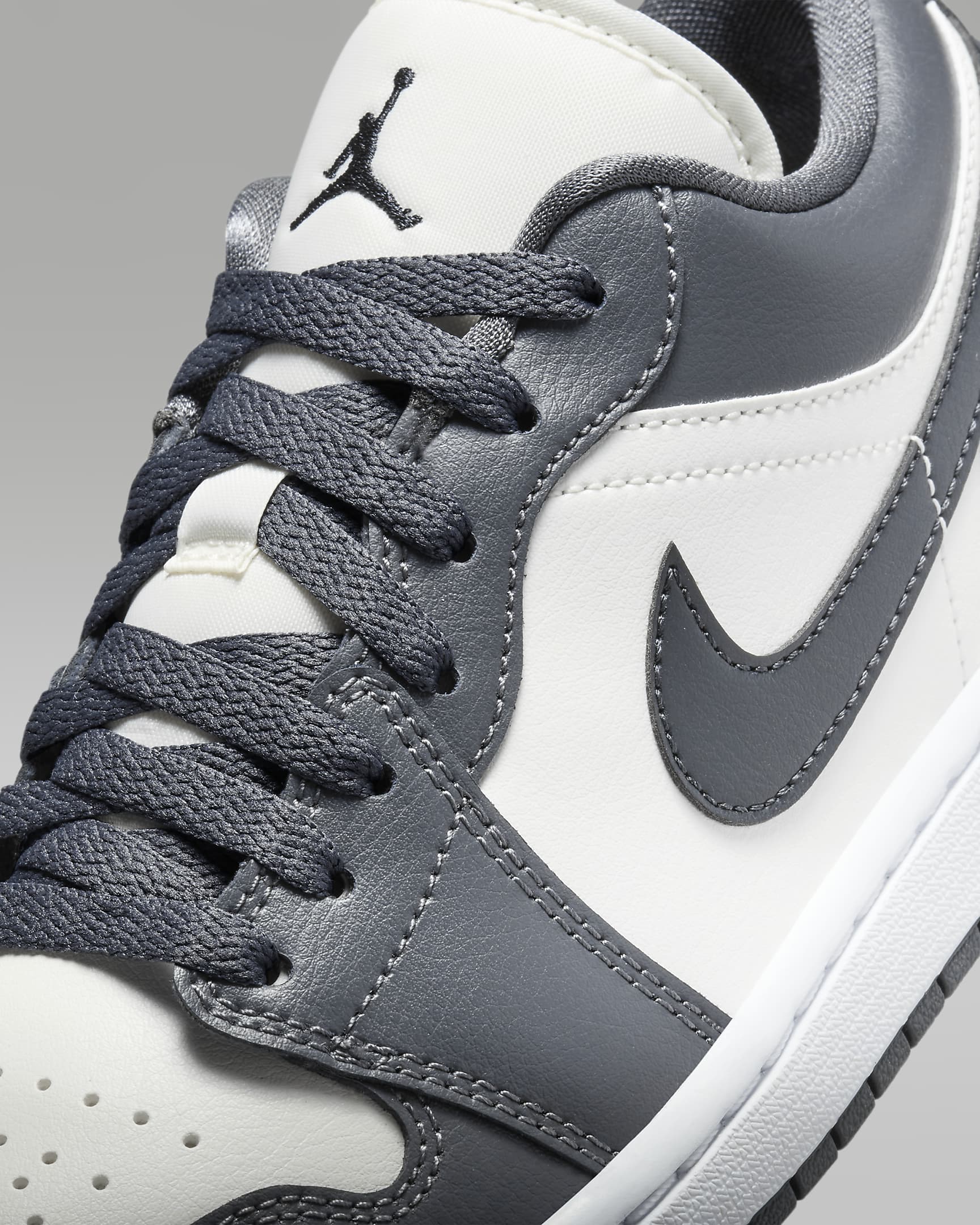 Air Jordan 1 Low Women's Shoes - Sail/Dark Grey/White/Off Noir