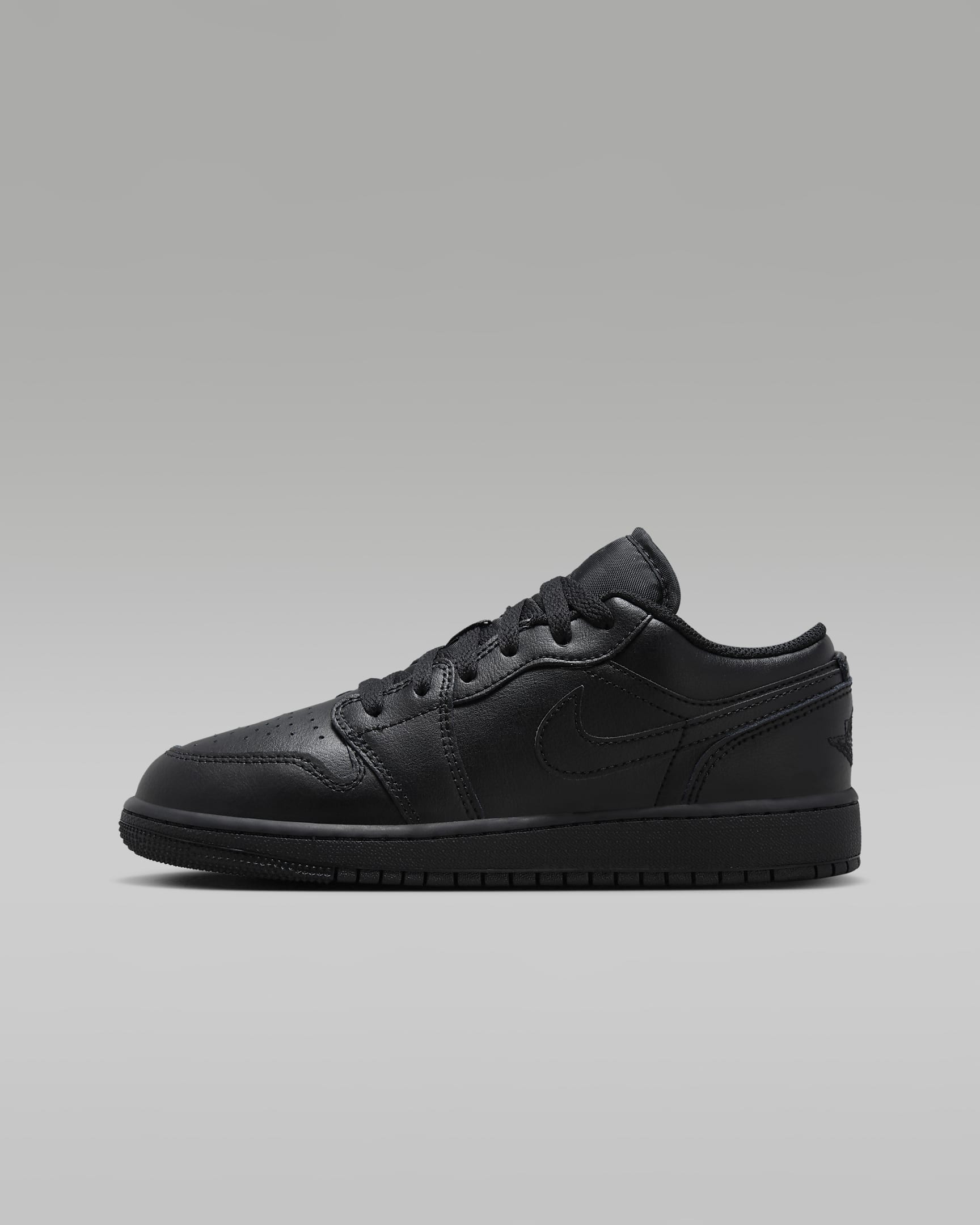 Air Jordan 1 Low Older Kids' Shoes - Black/Black/Black