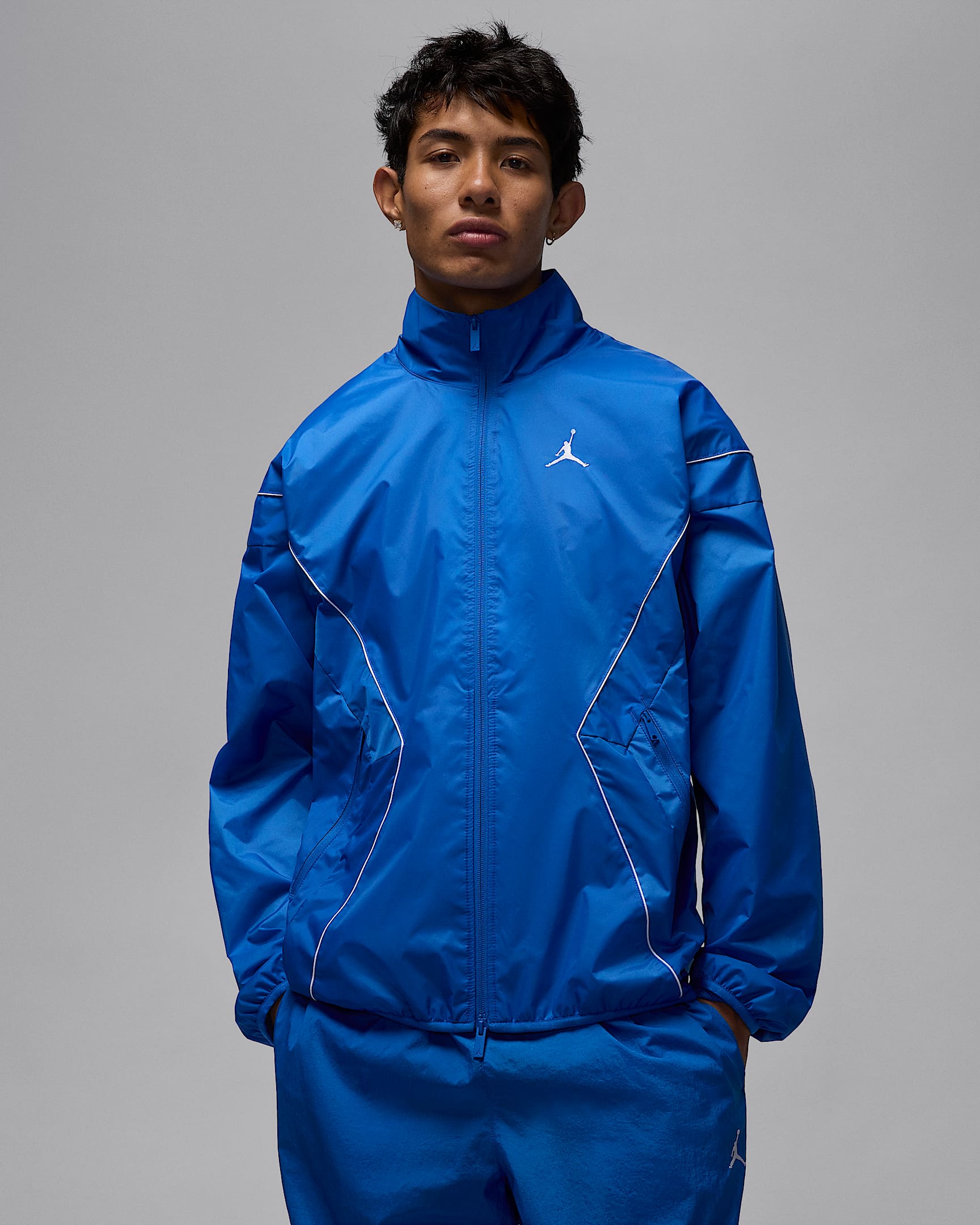 Jordan Brooklyn Draft Jacke (Herren) - Sport Blue/Sport Blue/Weiß/Weiß