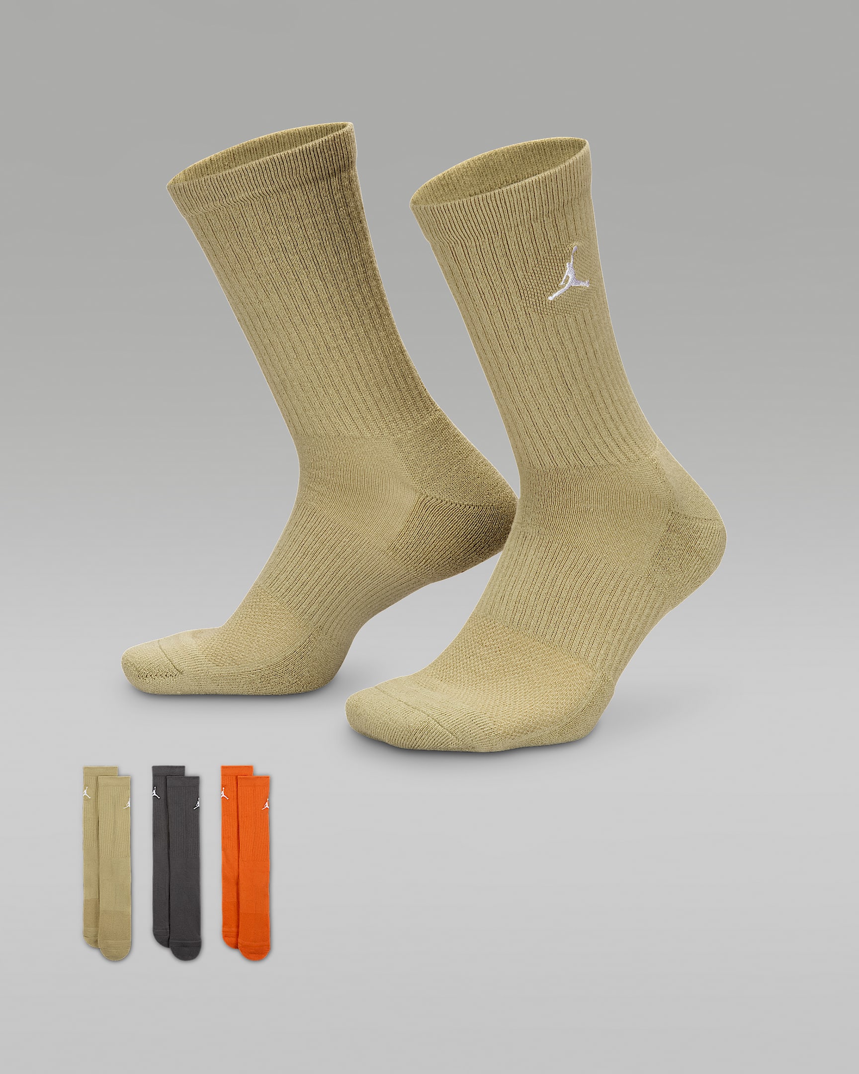 Jordan Everyday Crew Socks (3 pairs) - Multi-Color