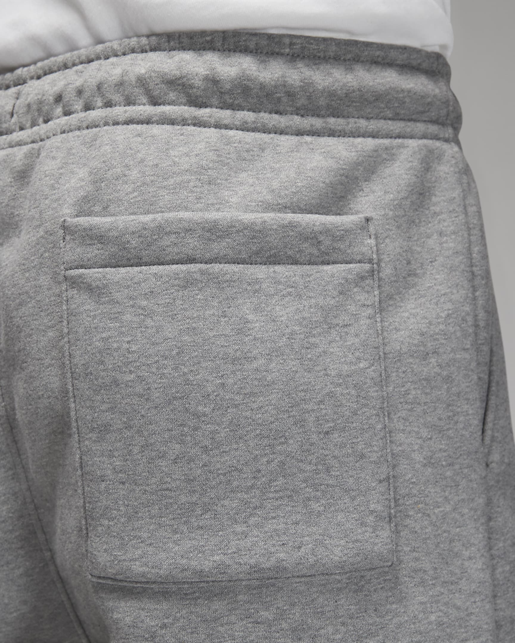 Jordan Brooklyn Fleece shorts til herre - Carbon Heather/Hvit