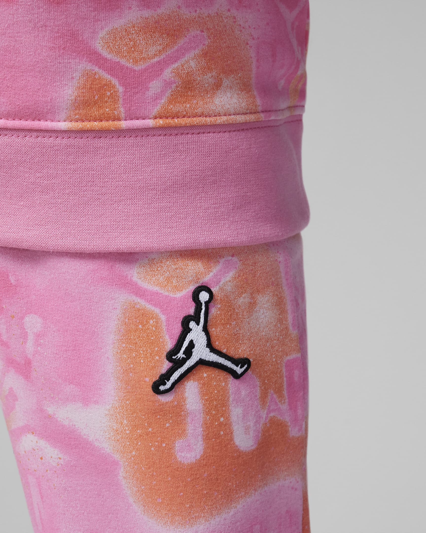Jordan Younger Kids' Essentials Printed Fleece Hoodie and Trousers Set - Pinksicle