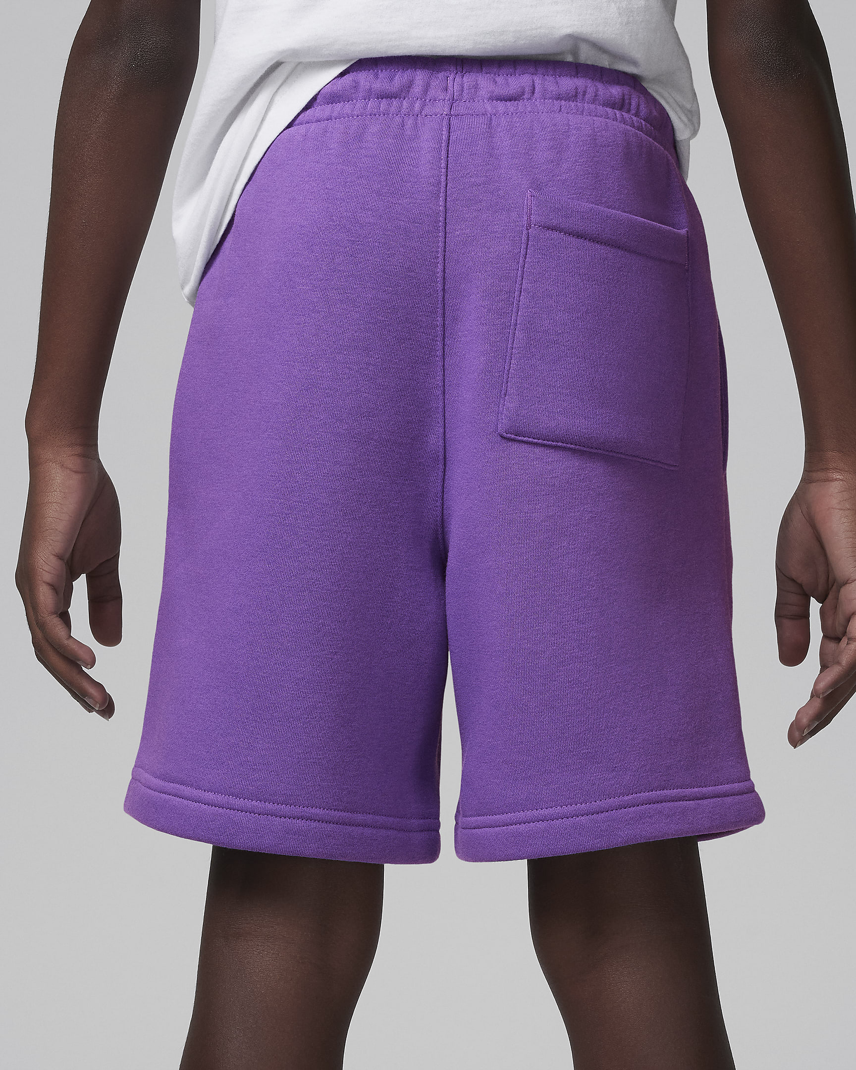 Jordan MJ Brooklyn Fleece Essentials Big Kids' Shorts - Black Raspberry