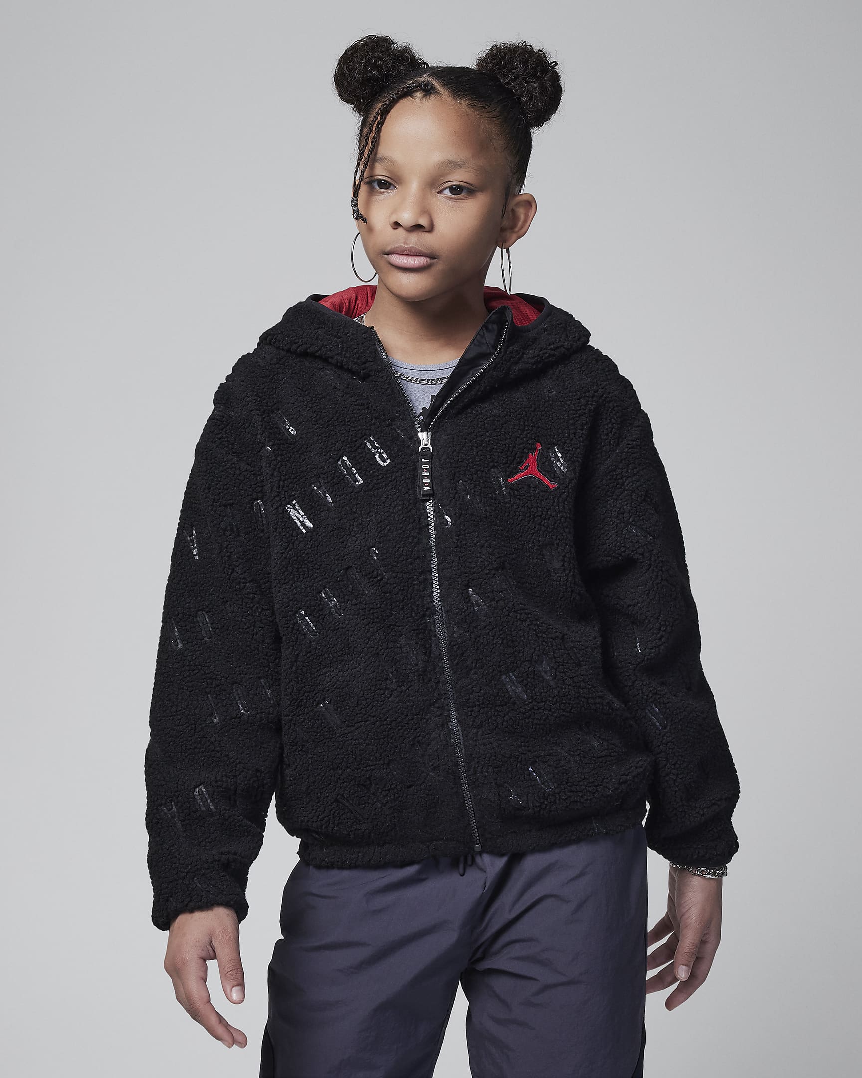 Jordan Jacquard Sherpa Jacket Older Kids' Jacket. Nike UK