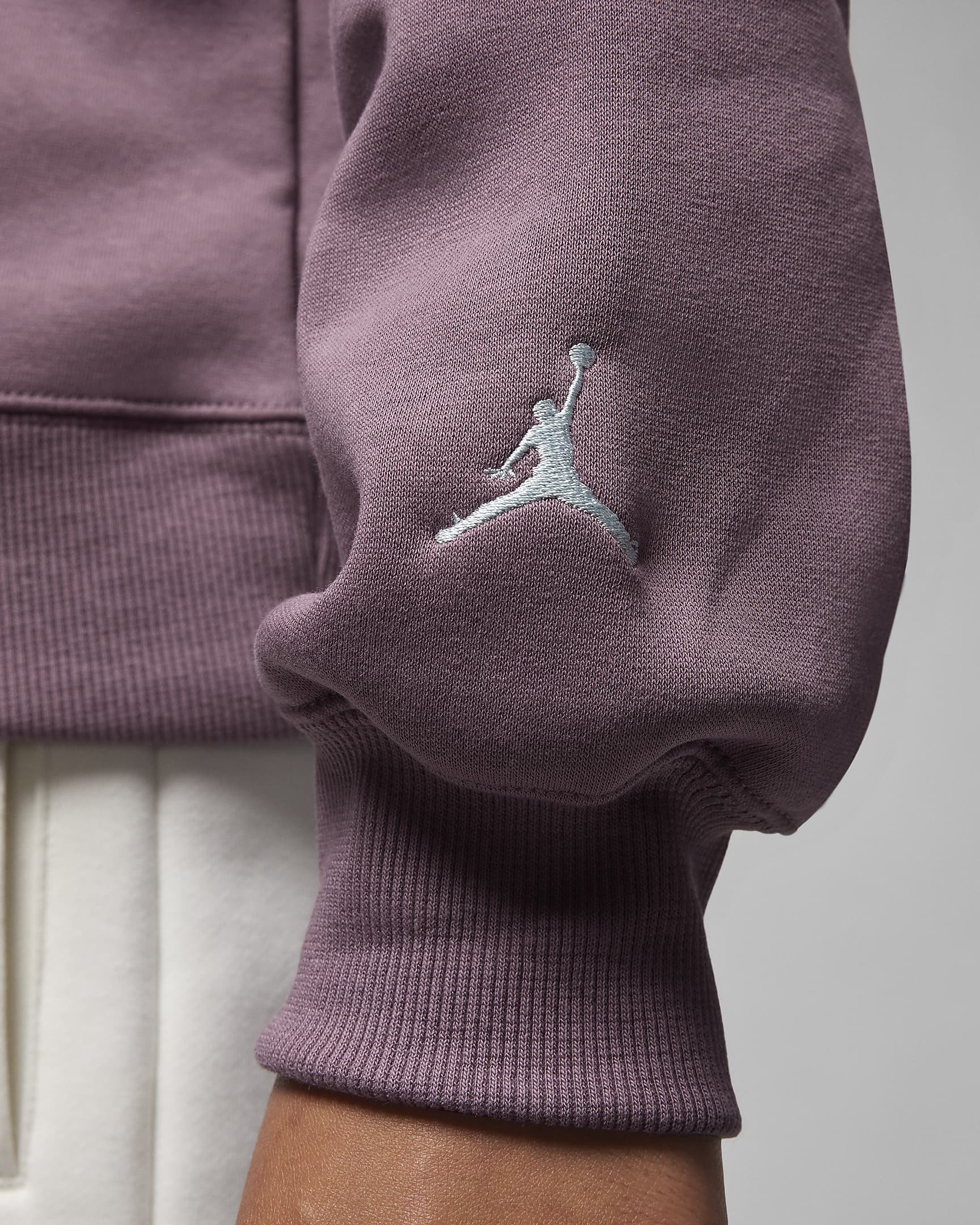 Sweatshirt de gola redonda com grafismo Jordan Brooklyn Fleece para mulher - Sky J Mauve