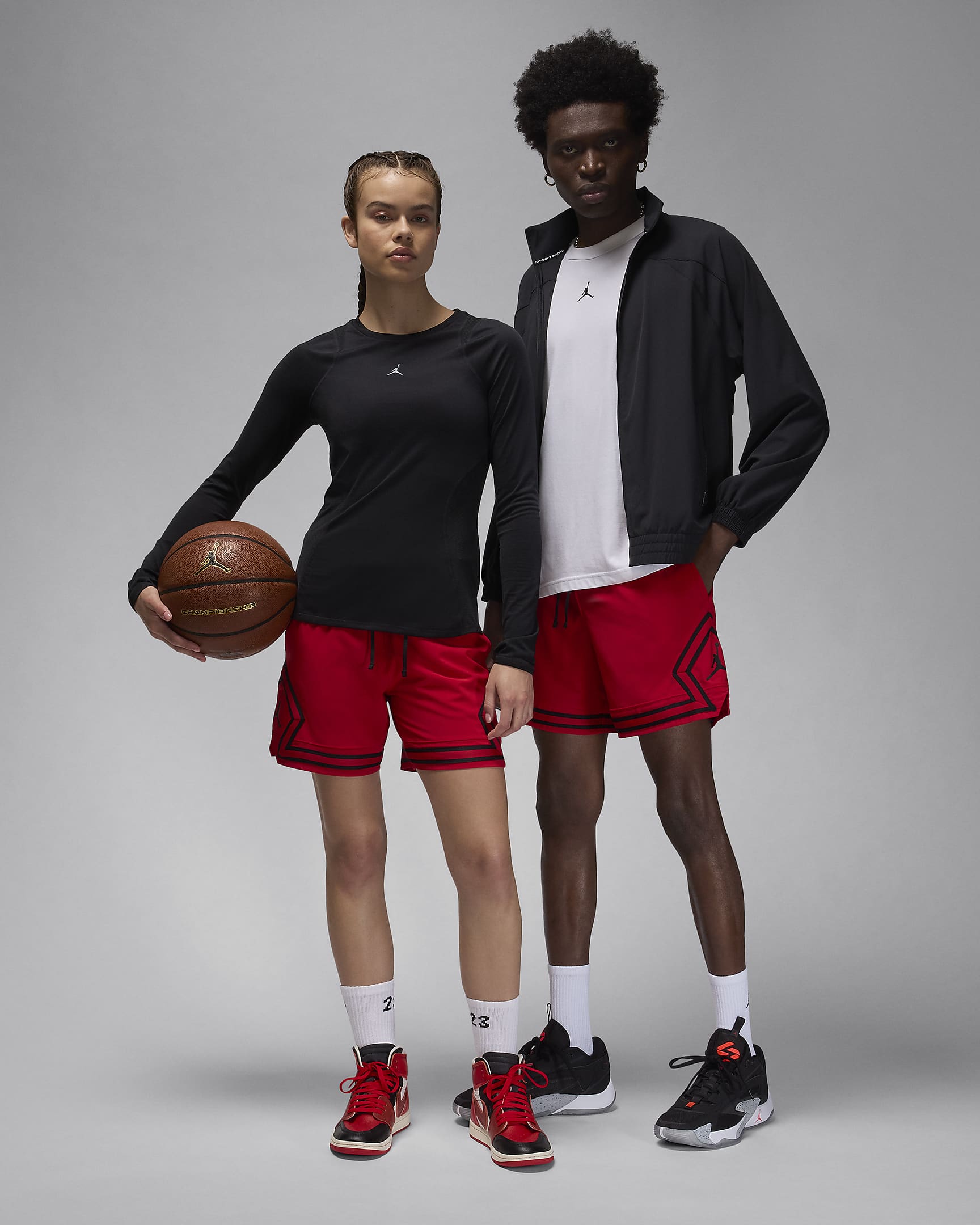 Jordan Sport 男款 Dri-FIT 梭織 Diamond 短褲 - Gym Red/黑色/黑色