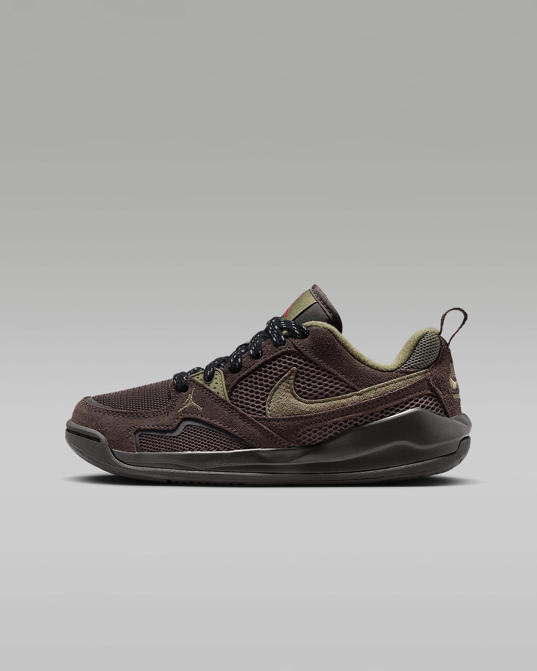 Jordan CMFT Era Schuh (ältere Kinder) - Baroque Brown/Schwarz/Gym Red/Medium Olive