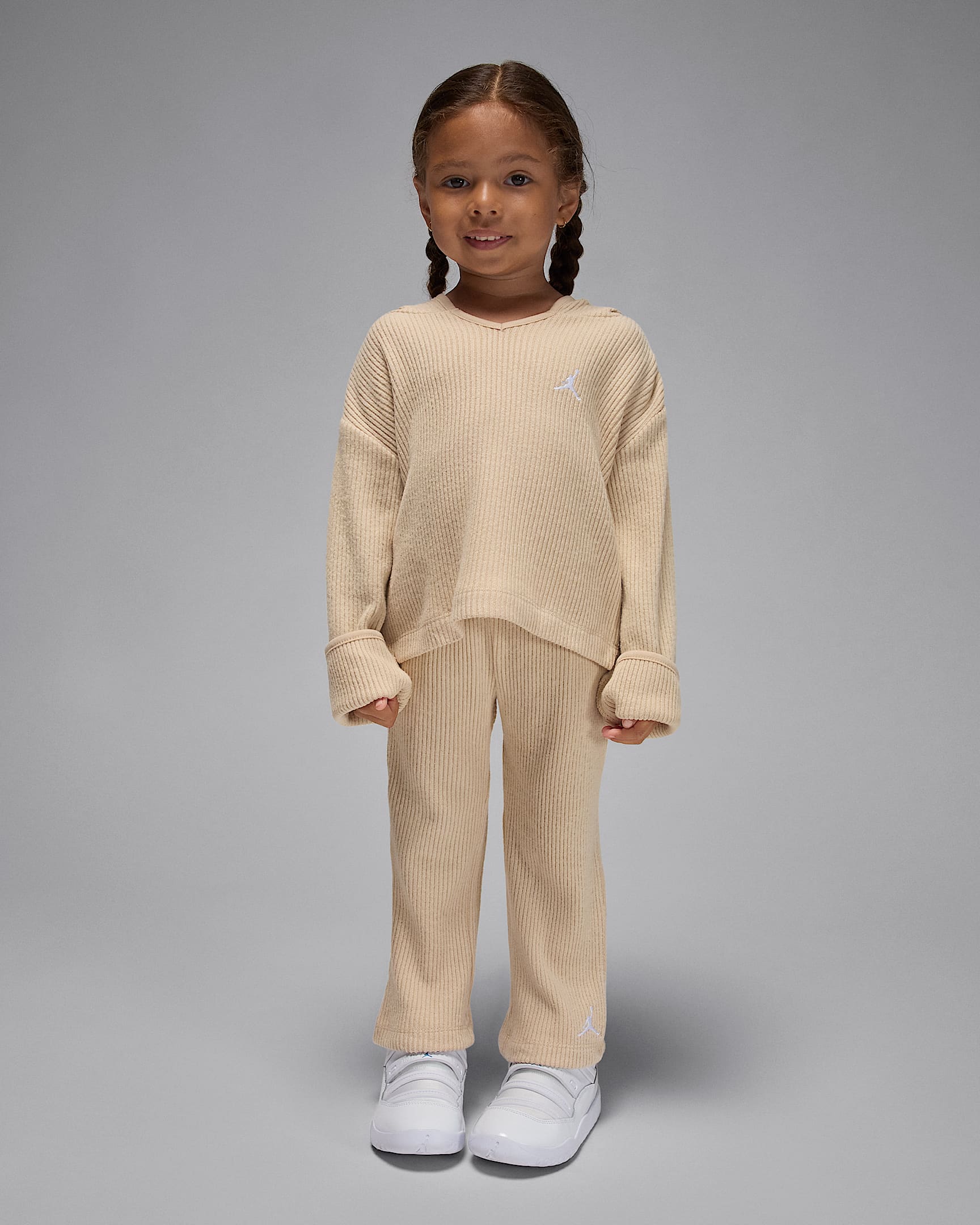 Jordan Toddler Heir To The Crown 2-Piece Ribbed Pullover Set - Sanddrift