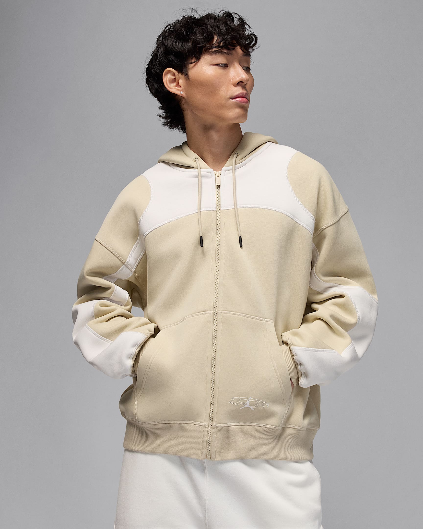 Jordan Men's Oversized Full-Zip Hoodie - Rattan/Phantom/Phantom