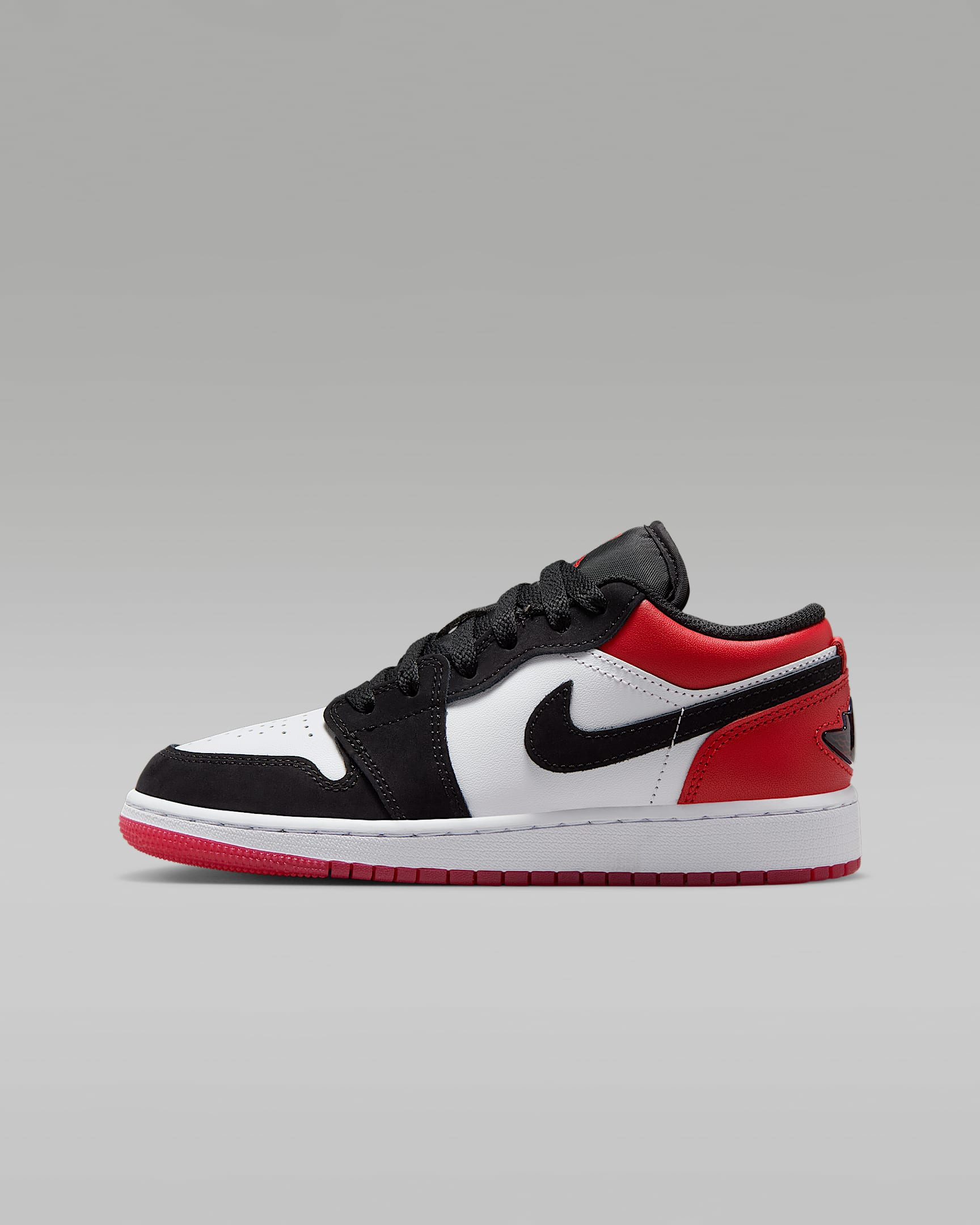 Air Jordan 1 Low SE Big Kids' Shoes - White/Varsity Red/Black