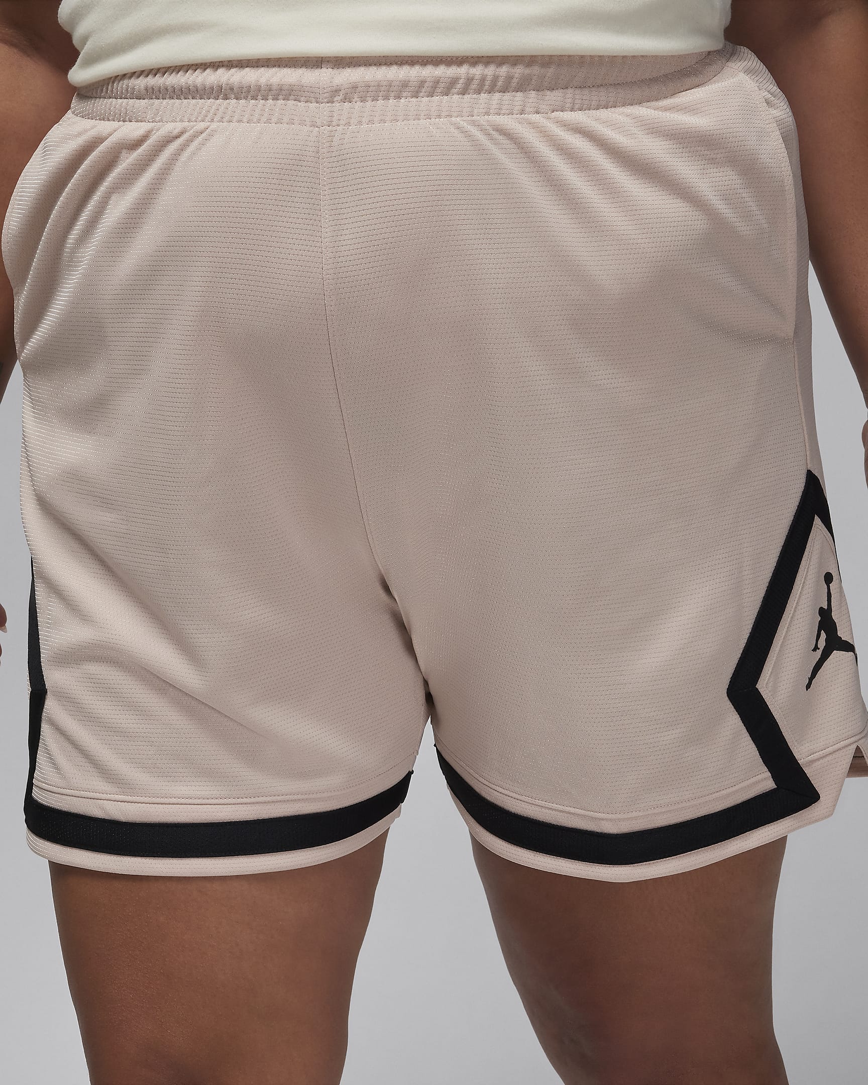 Jordan Sport Women's Diamond Shorts (Plus Size) - Particle Beige/Particle Beige/Black/Black