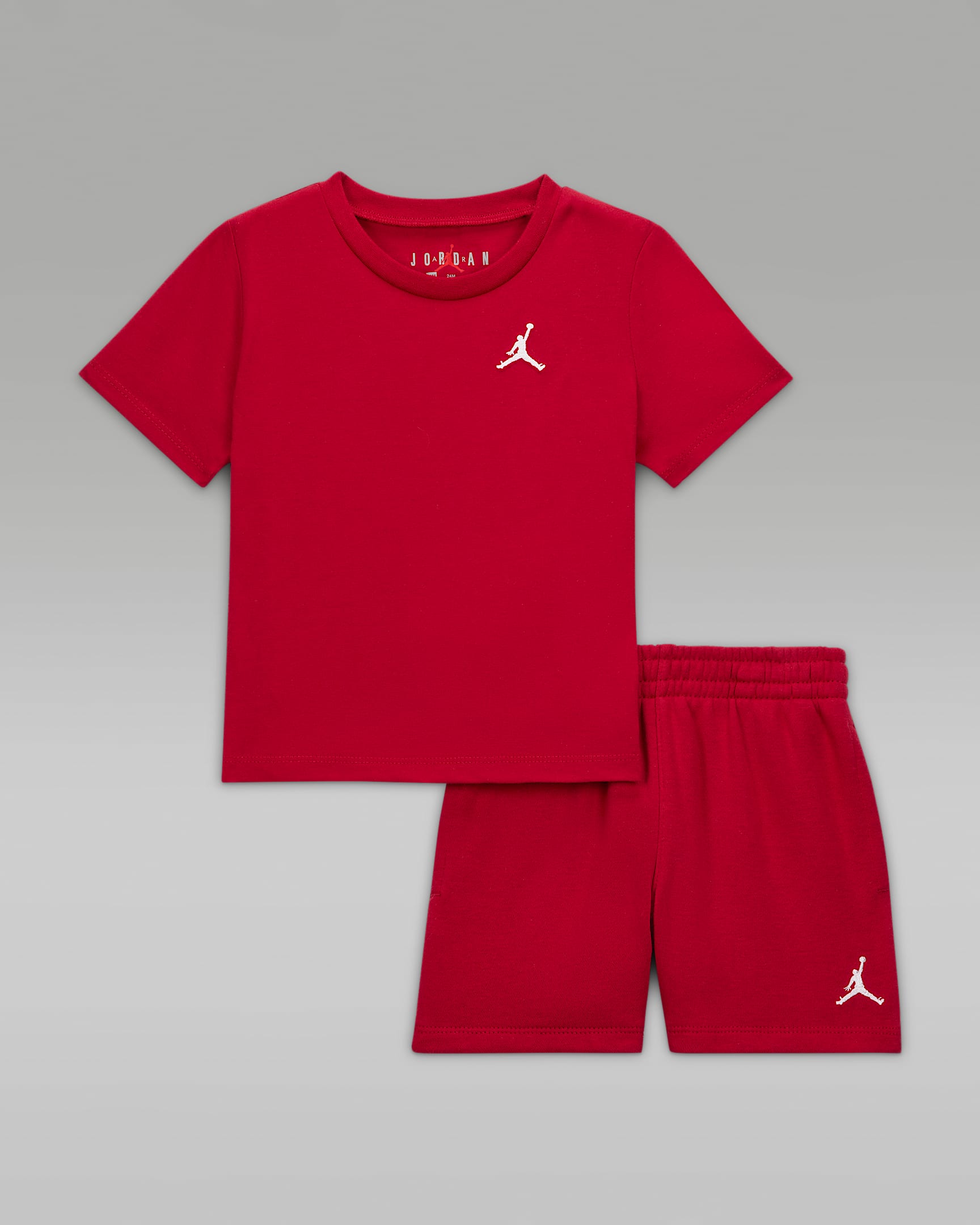 Jordan Brooklyn Essentials Baby (12-24M) 2-Piece French Terry Shorts Set - Gym Red