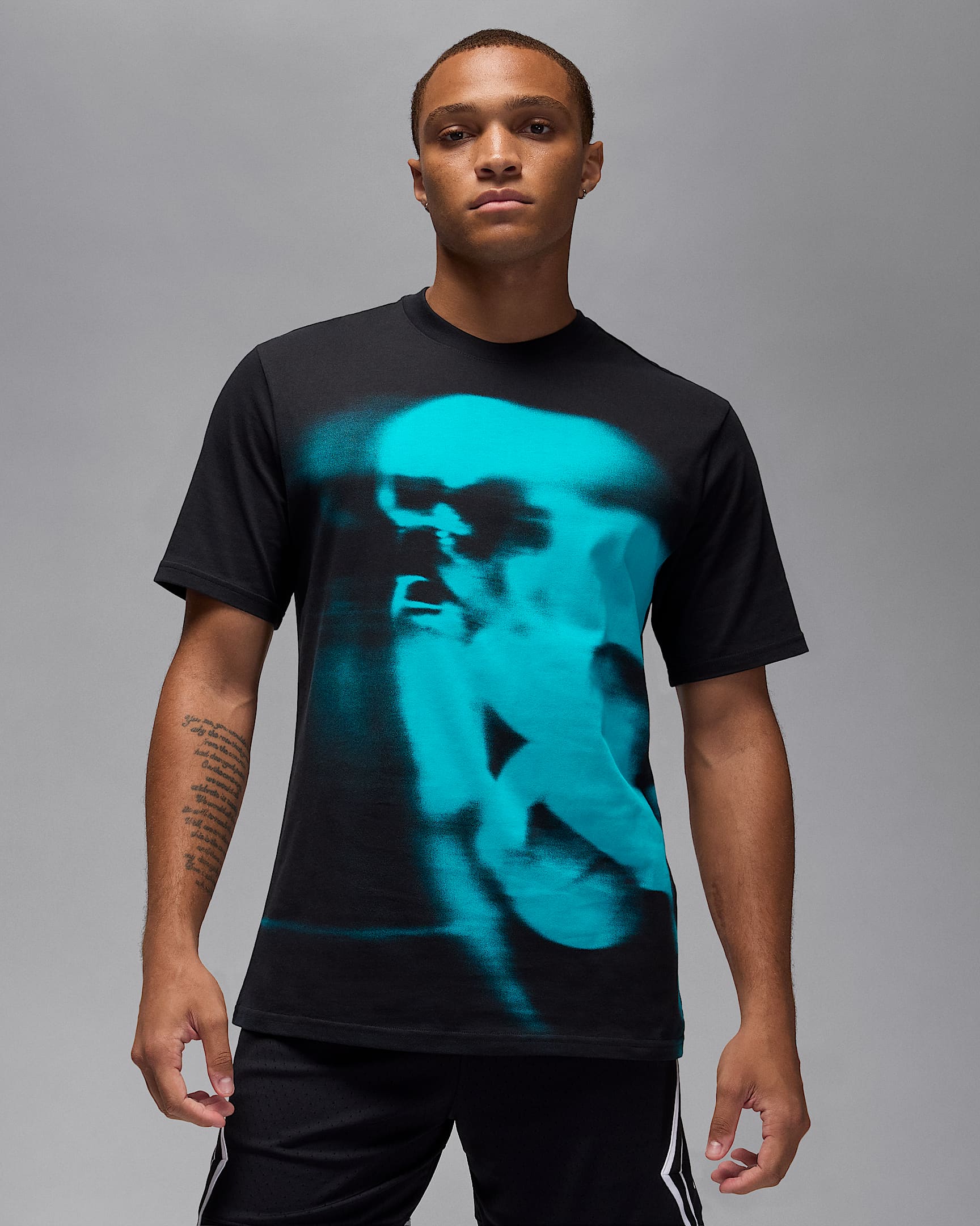 Jordan Sport Men's Dri-FIT Short-Sleeve Top - Black/Gamma Blue