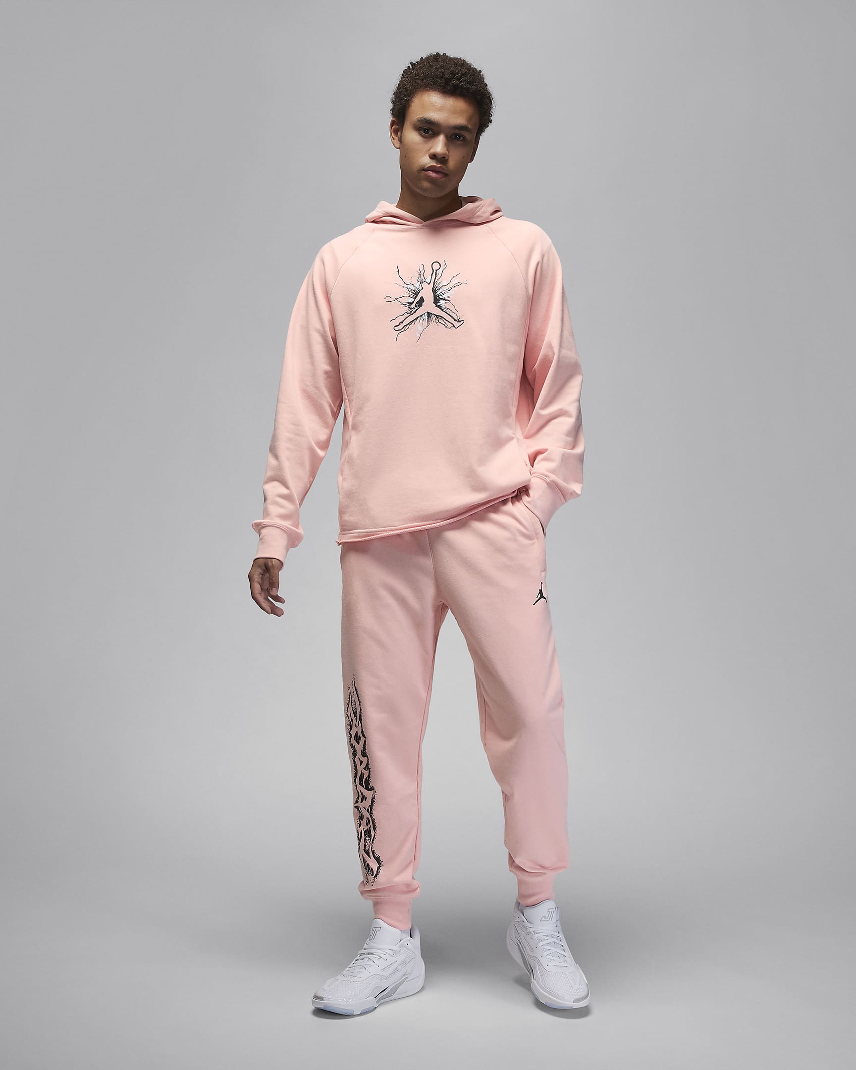 Jordan Dri-FIT Sport Men's Graphic Fleece Trousers - Legend Pink/Black