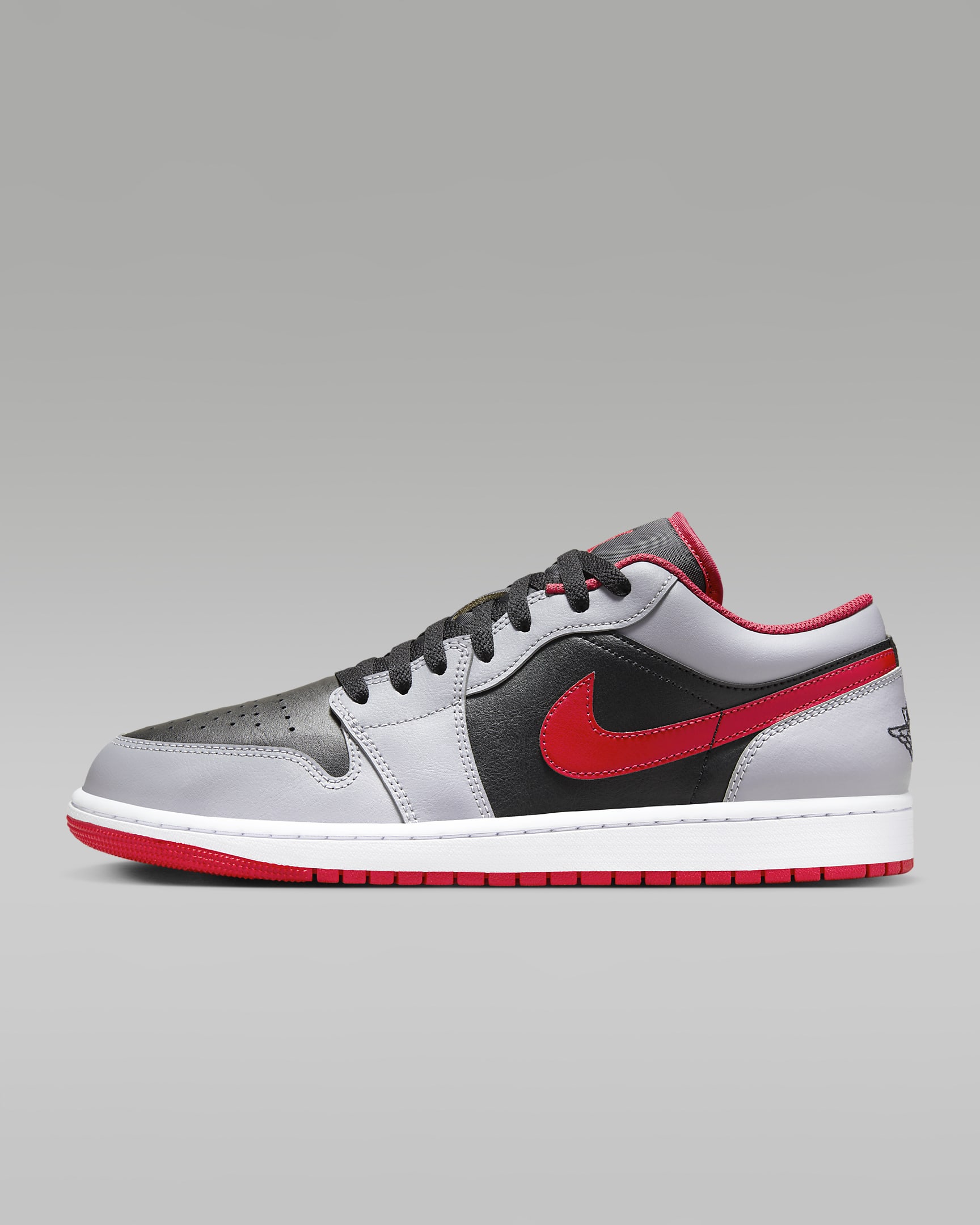 Air Jordan 1 Low Herrenschuh - Schwarz/Cement Grey/Weiß/Fire Red