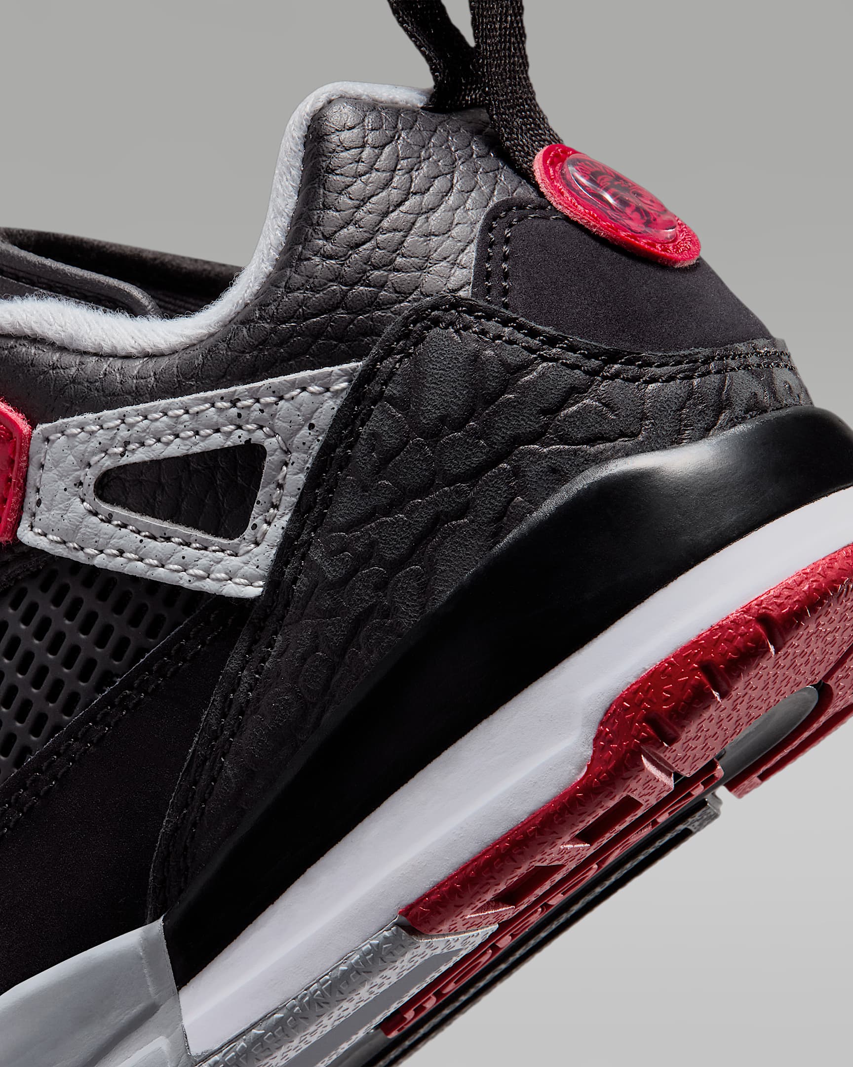 Chaussure Jordan Spizike Low pour enfant - Noir/Wolf Grey/Blanc/Gym Red