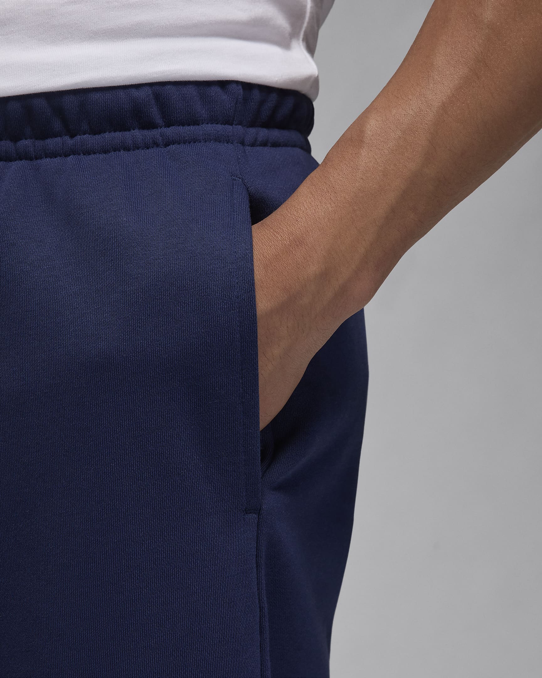 Jordan Brooklyn Fleece Men's Shorts - Midnight Navy/White