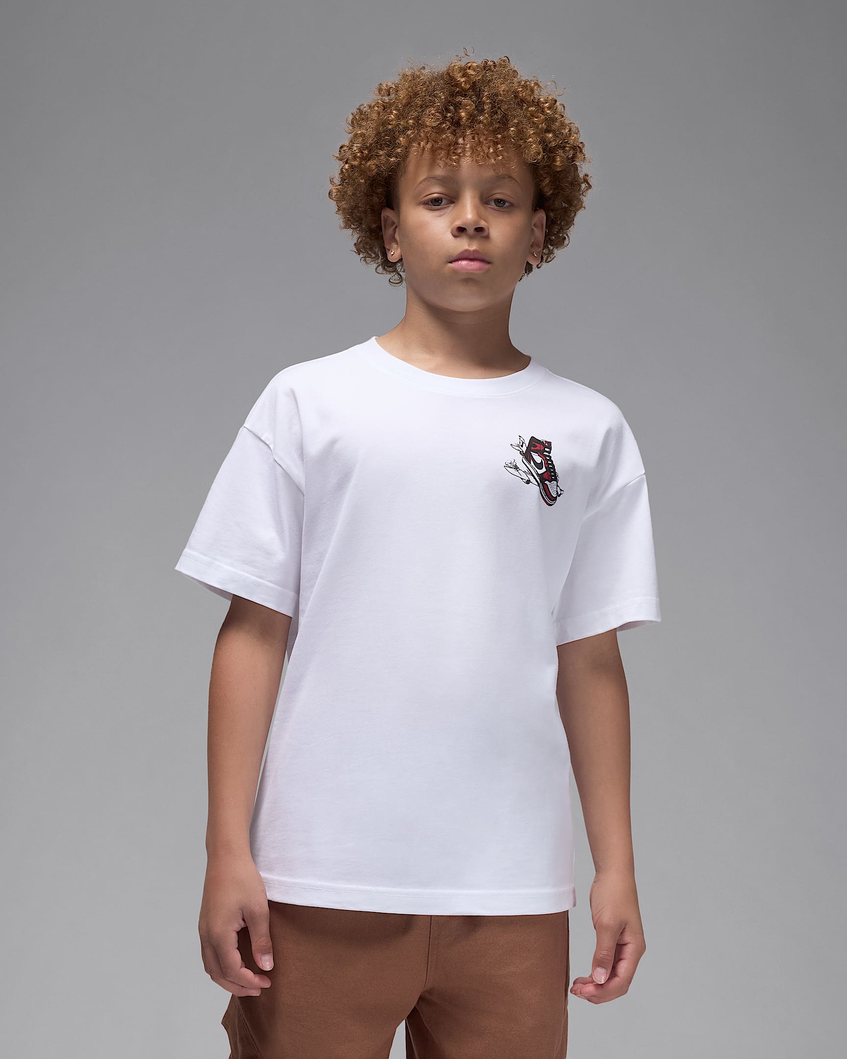 Jordan Big Kids' "Air Jordan Has Landed" T-Shirt - White