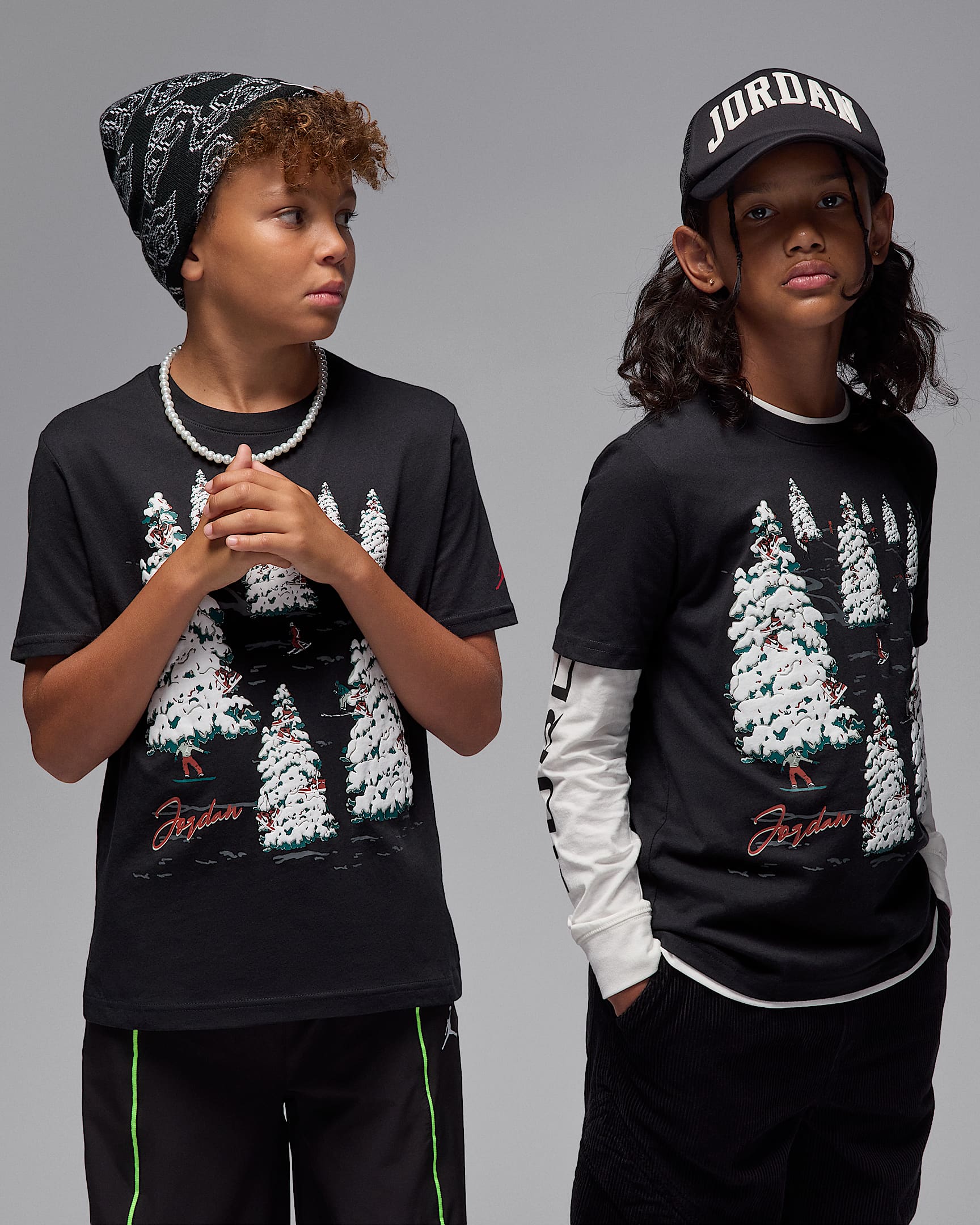 Jordan Big Kids' Winterland T-Shirt - Black