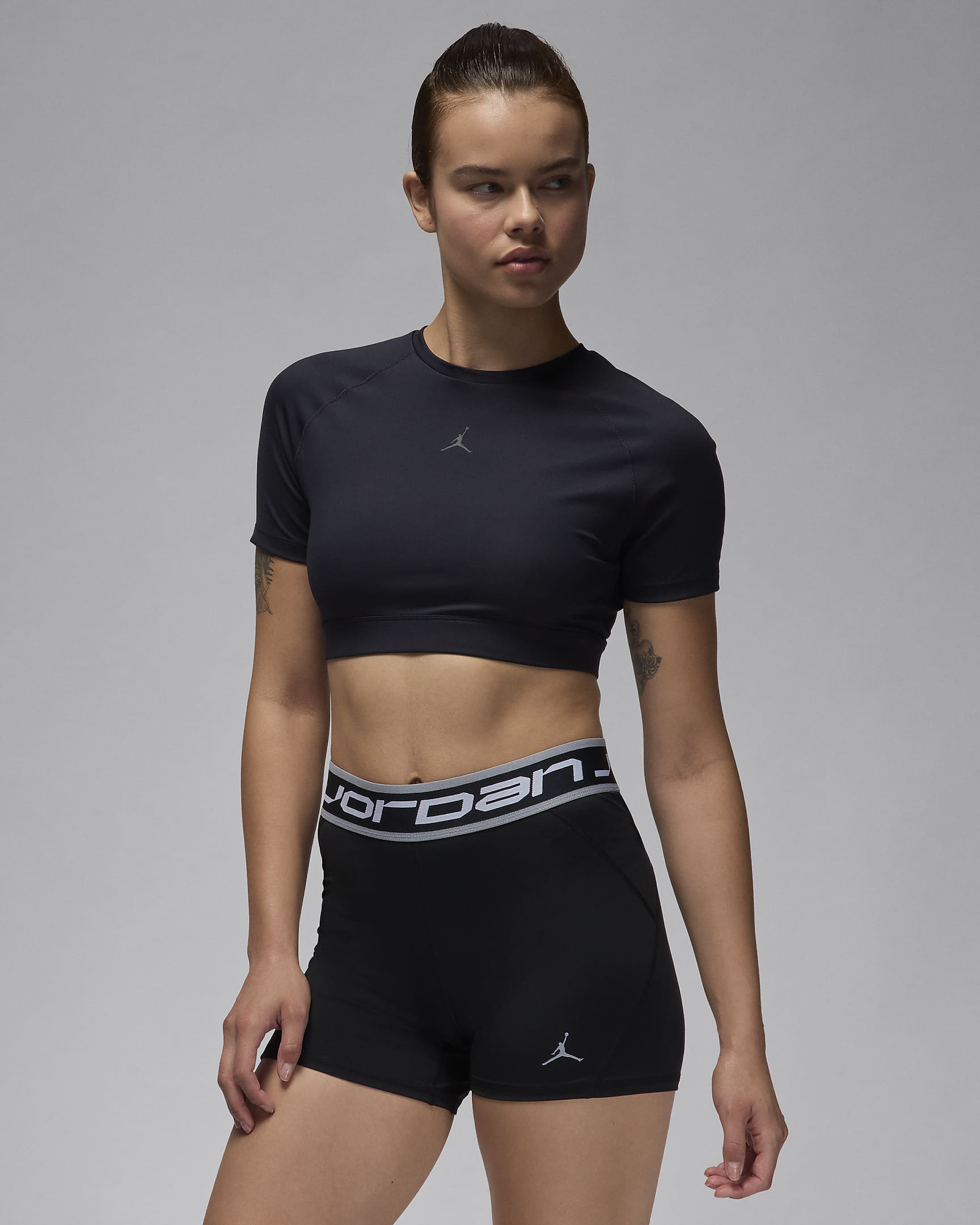 Jordan Sport Bodycon Performance-croptop til kvinder - sort/Off Noir