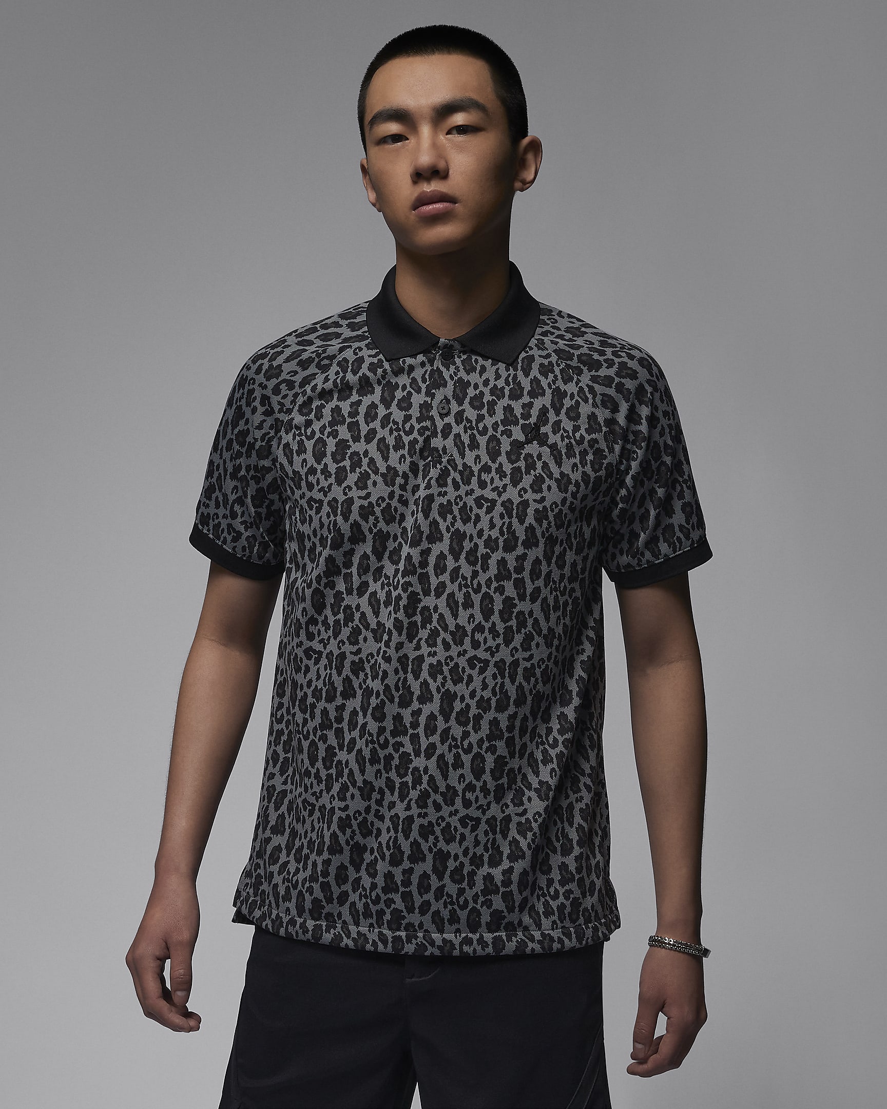 Jordan Dri-FIT Sport Men's Golf Polo - Smoke Grey/Black