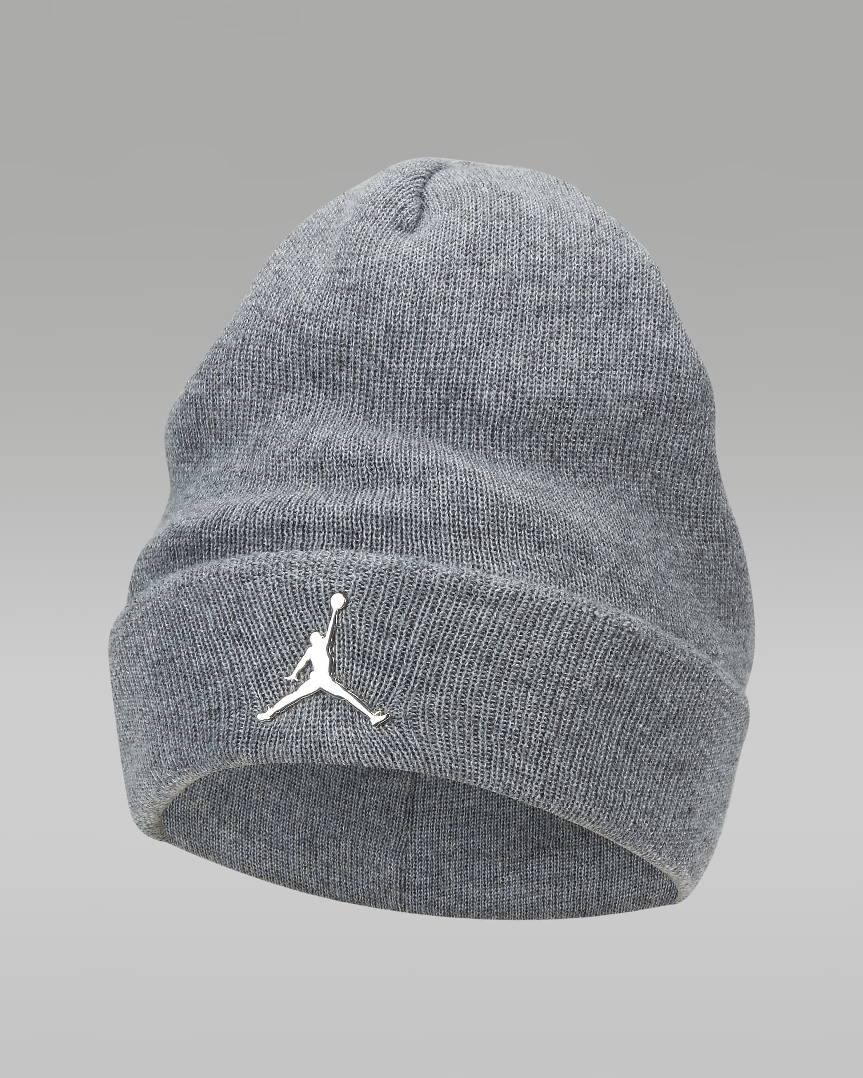Jordan Beanie mit Bündchen - Carbon Heather