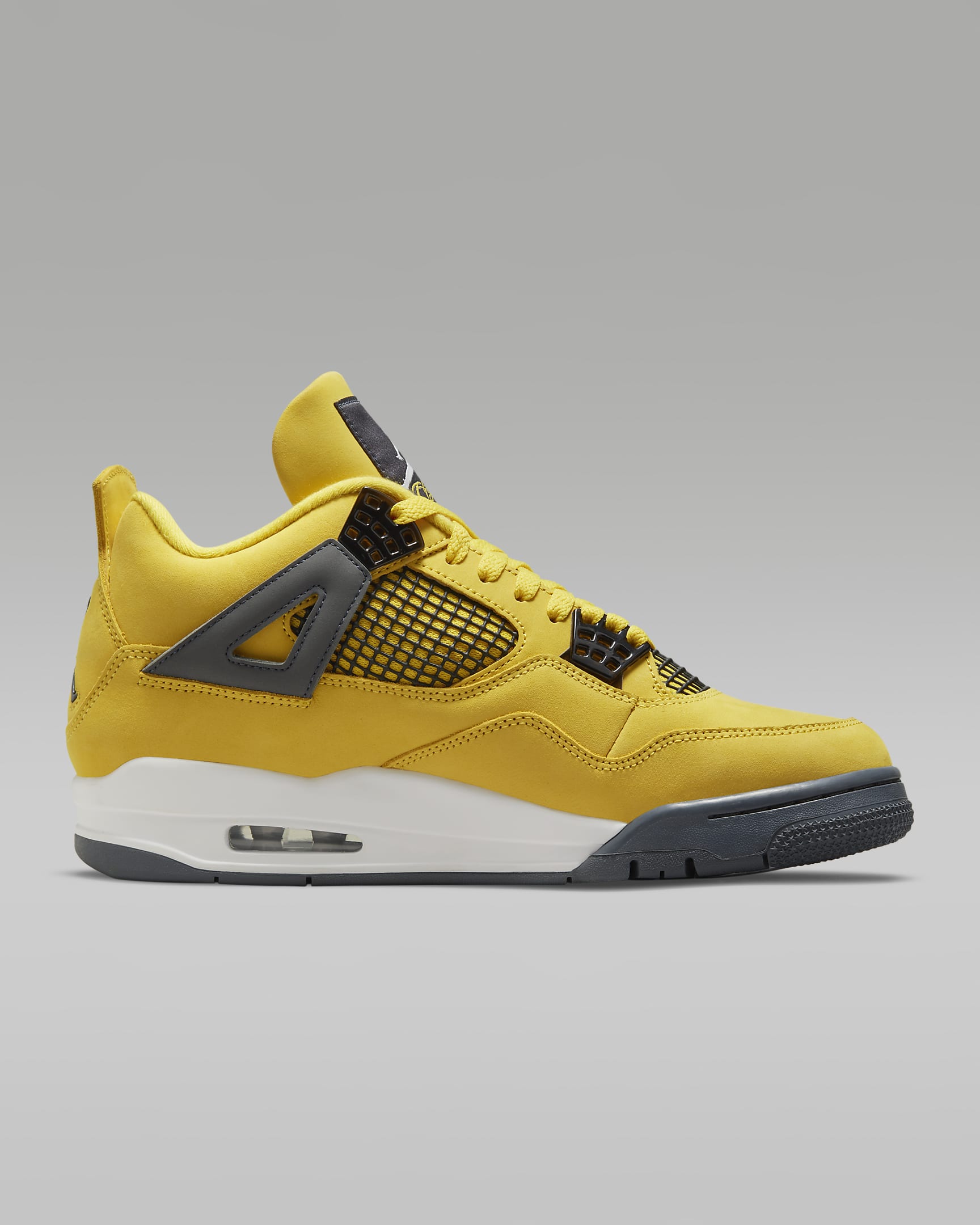 Air Jordan 4 Retro Men's Shoes - Tour Yellow/White/Dark Blue Grey