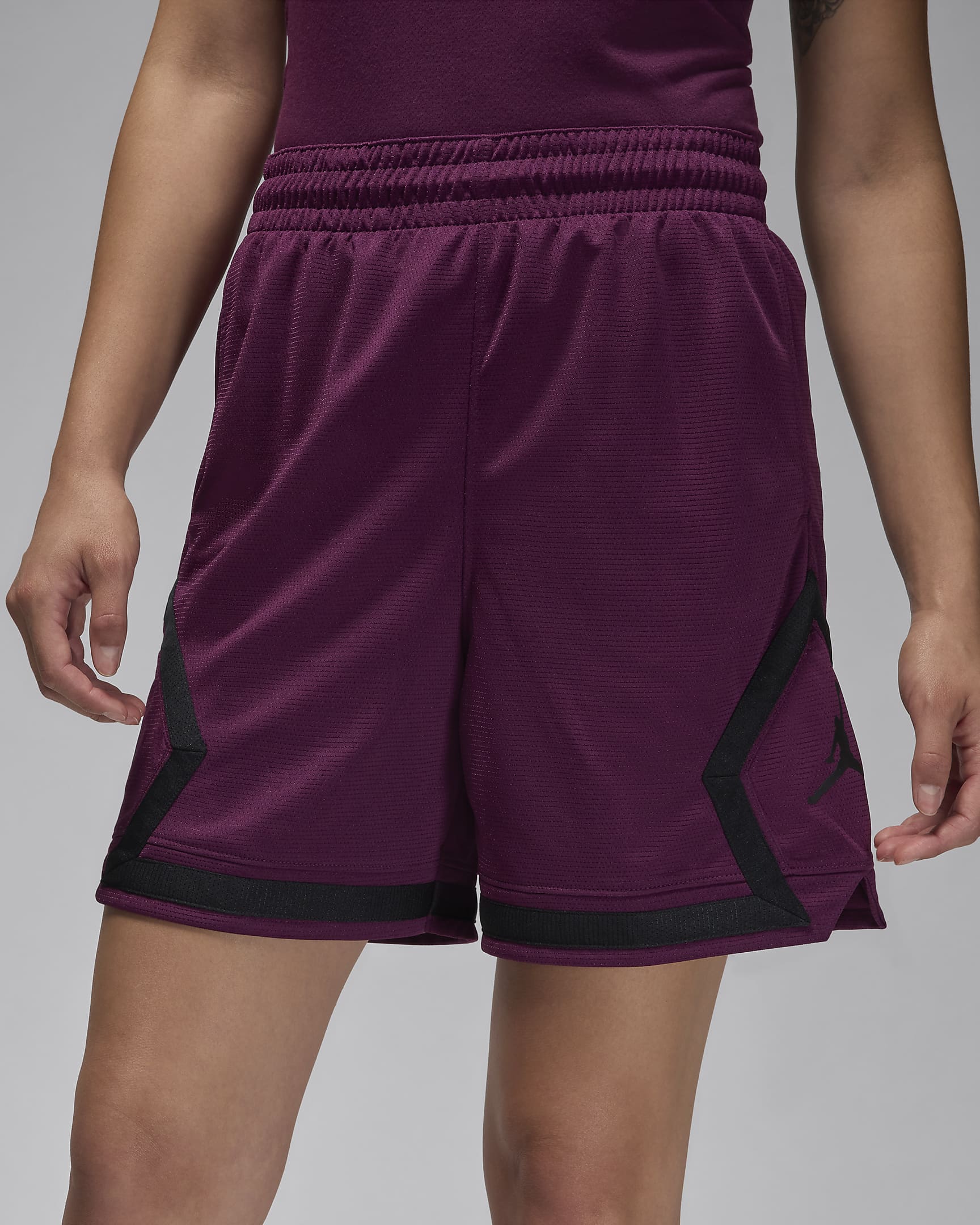 Jordan Sport Women's Diamond Shorts - Bordeaux/Bordeaux/Black/Black