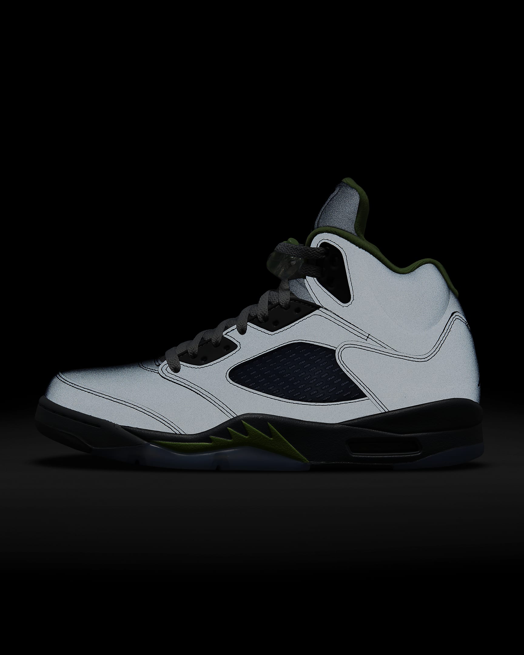 Chaussure Air Jordan 5 Retro « Green Bean » pour Homme - Silver/Flint Grey/Green Bean