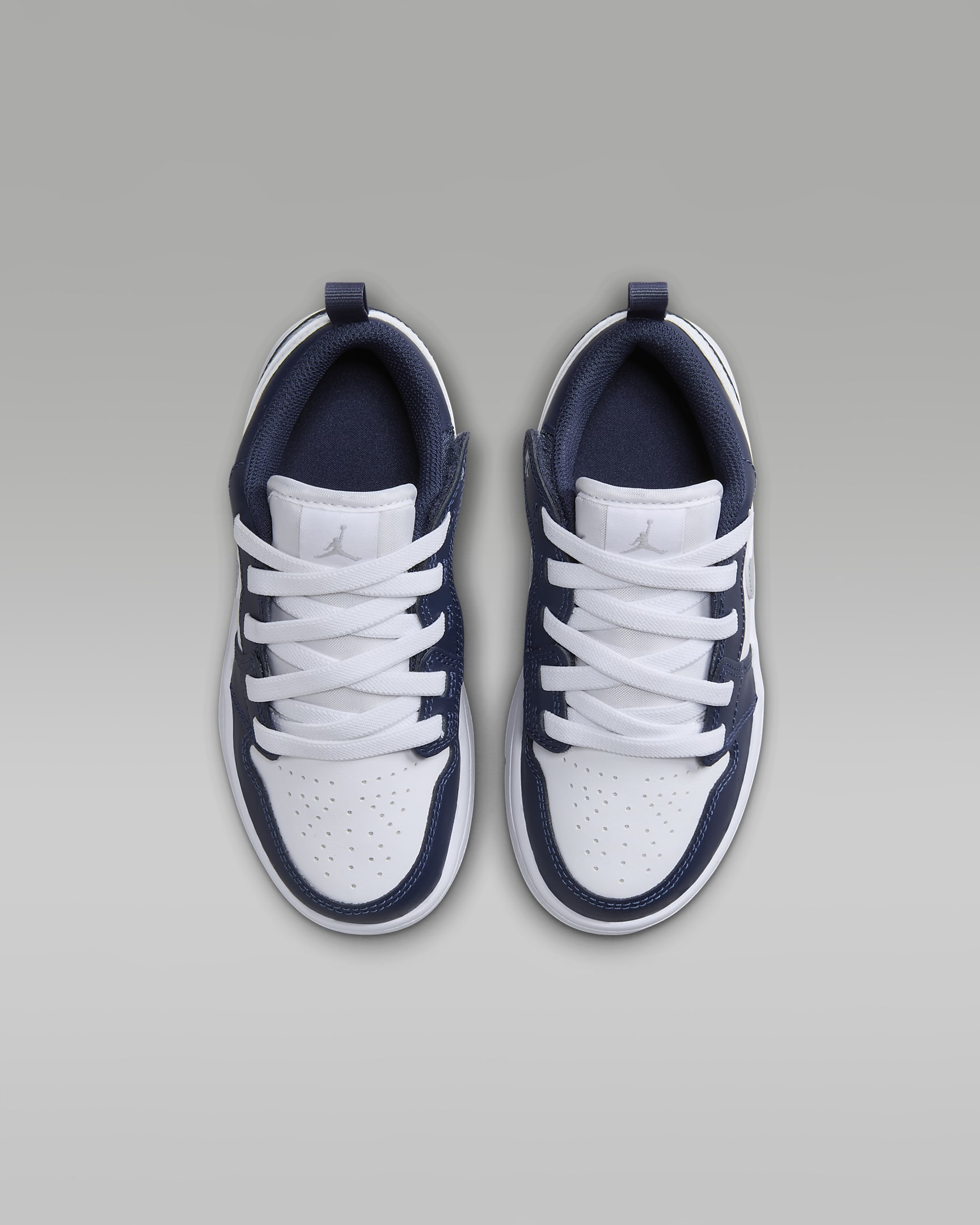 Jordan 1 Low Alt Kleuterschoenen - Wit/Midnight Navy/Wolf Grey