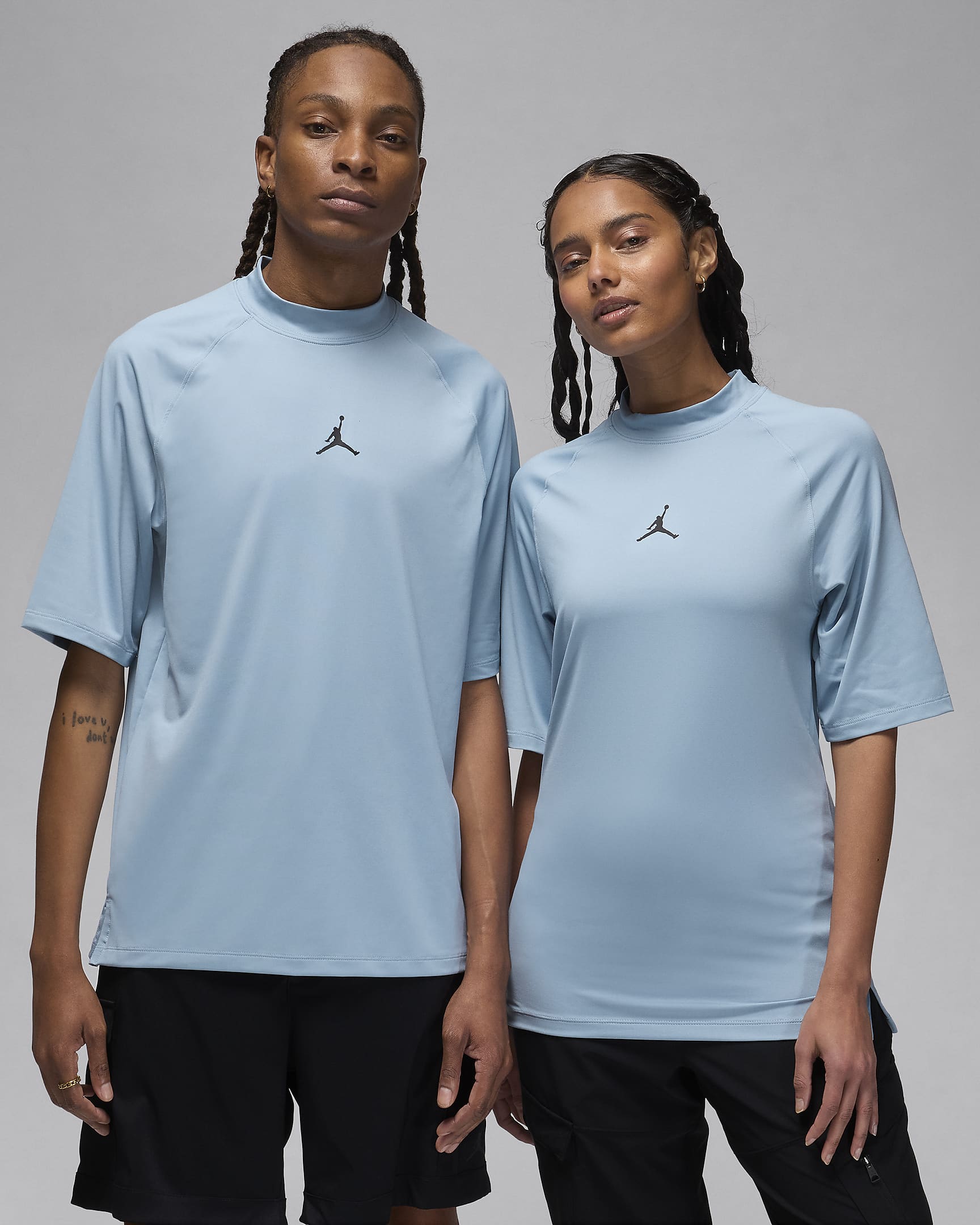 Jordan Dri-FIT Sport férfi golfpóló - Blue Grey/Fekete