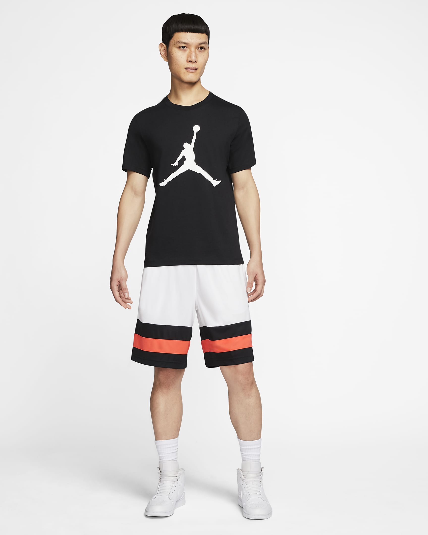 Jordan Jumpman T-skjorte til herre - Svart/Hvit/Hvit