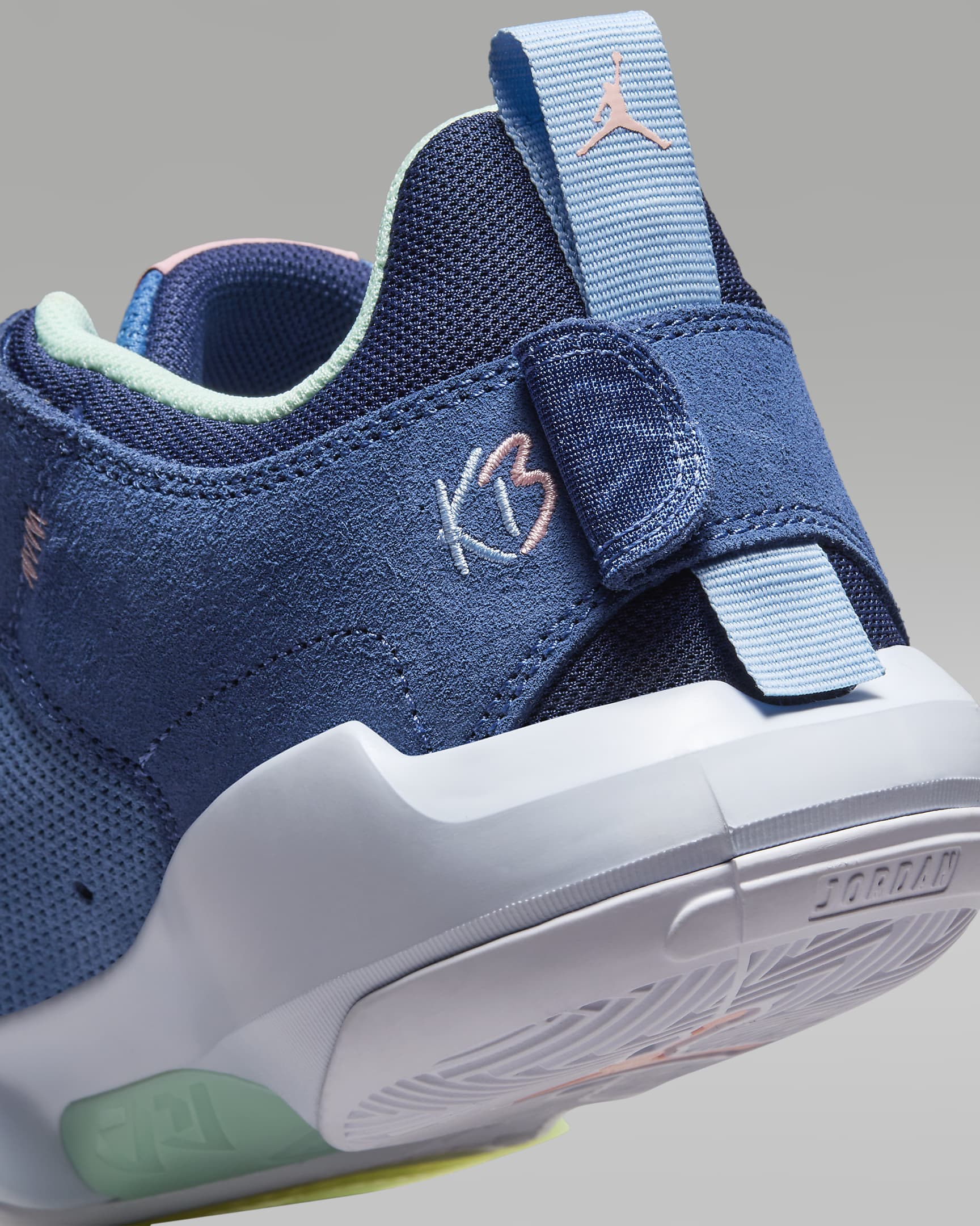 Jordan One Take 5 Basketball Shoes - Stone Blue/Mystic Navy/Midnight Navy/Bleached Coral