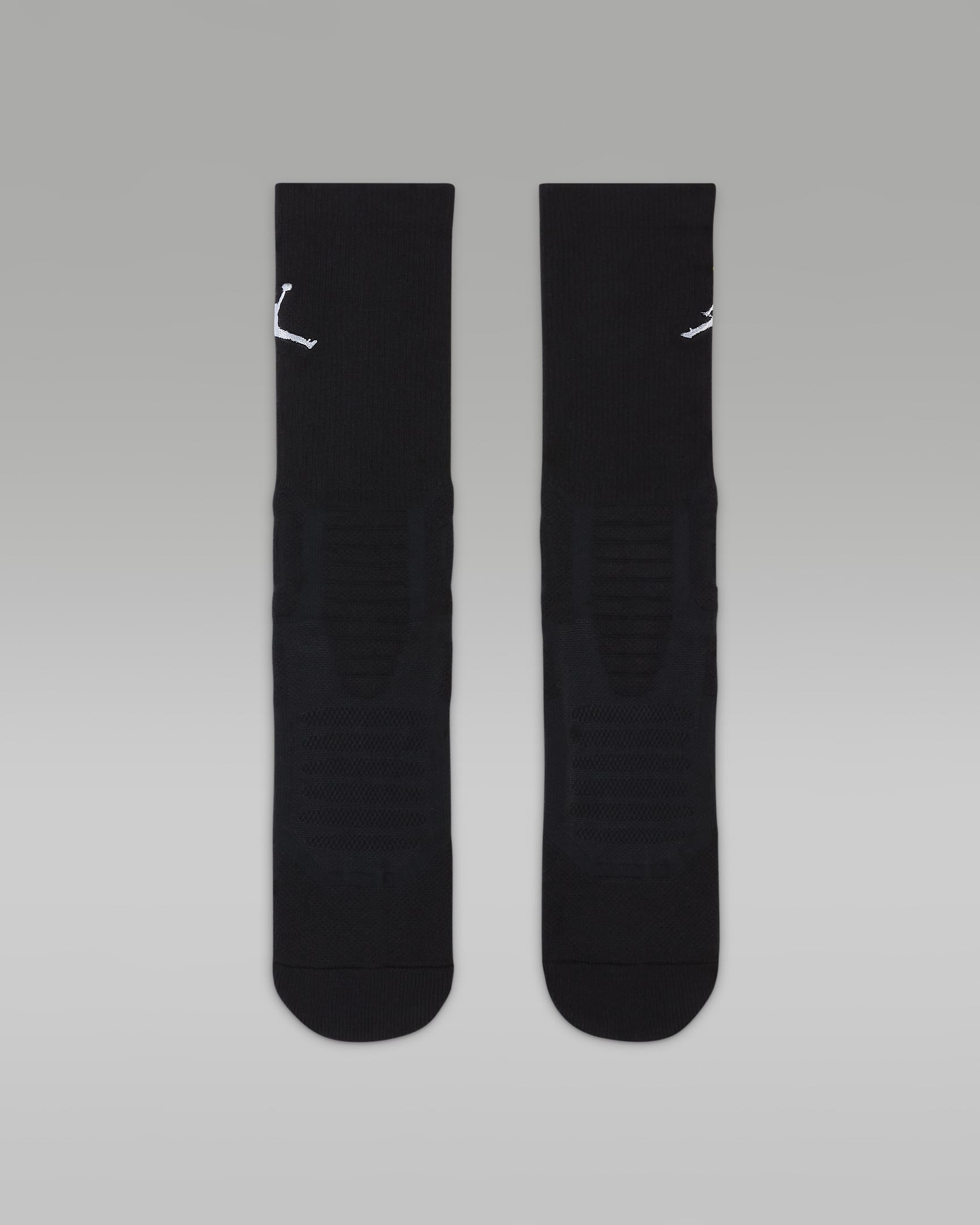 Jordan Flight Crew Basketball Socks - Black/White