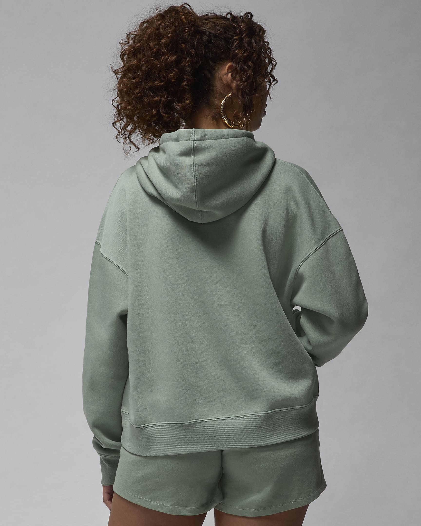 Jordan Brooklyn Fleece Sudadera con capucha - Mujer - Jade Smoke/Blanco