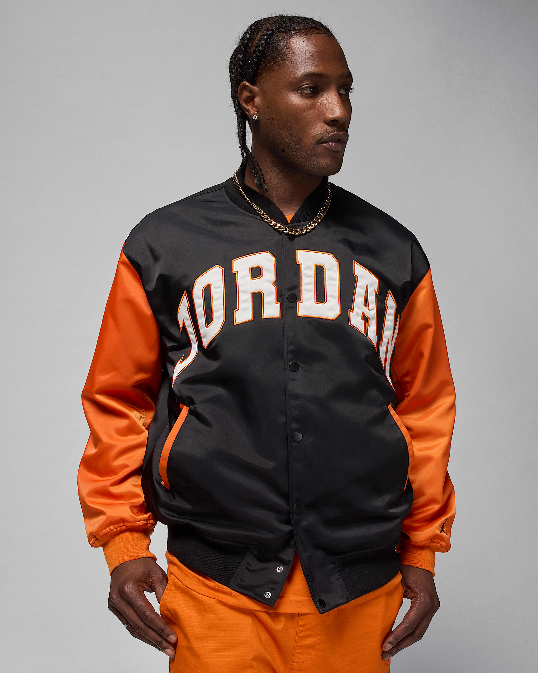 Chamarra universitaria para hombre Jordan Brooklyn - Negro/Estrella de mar/Negro