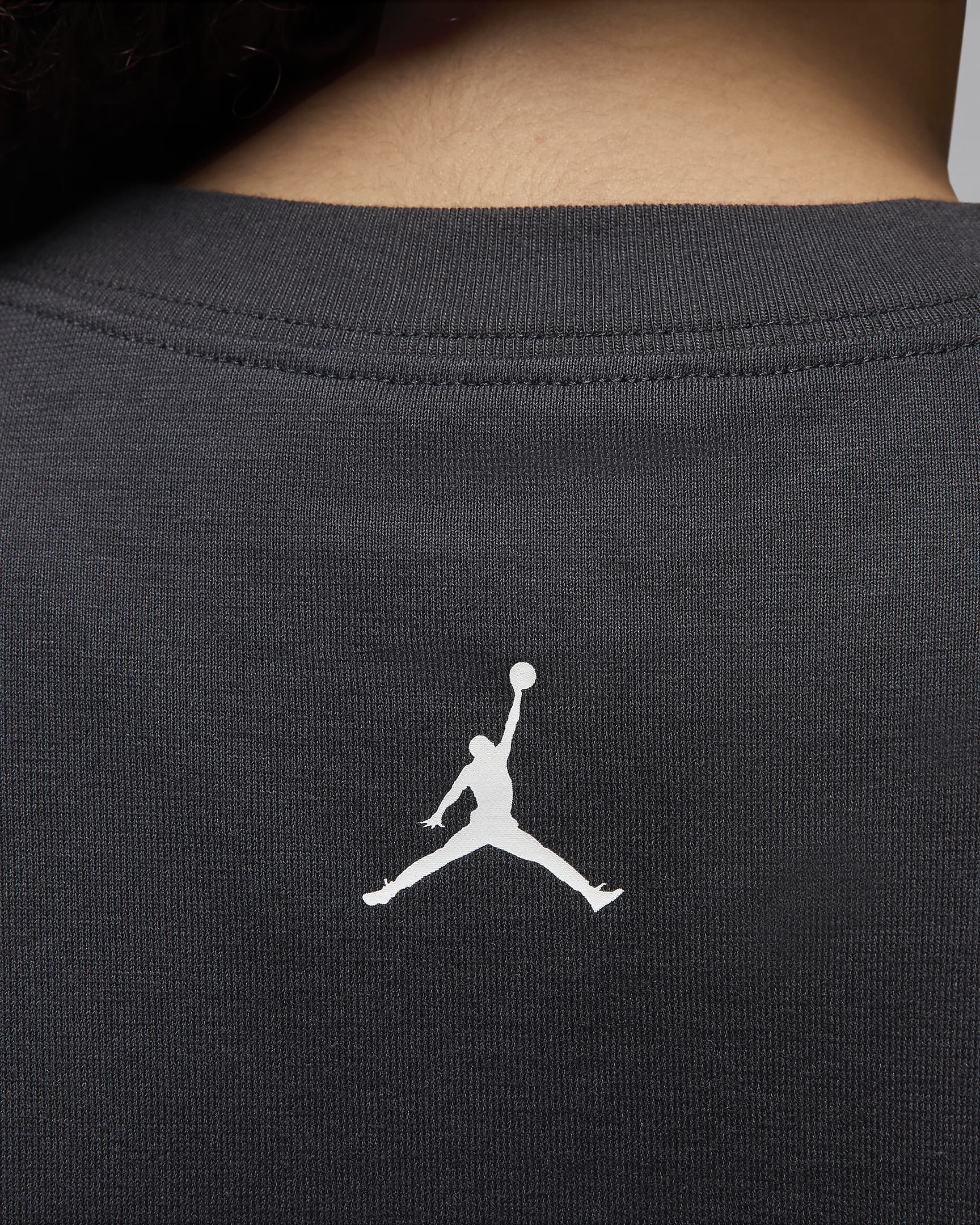 T-shirt folgada com grafismo Jordan para mulher - Off Noir